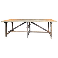 19th Century Trestle Refectory Table