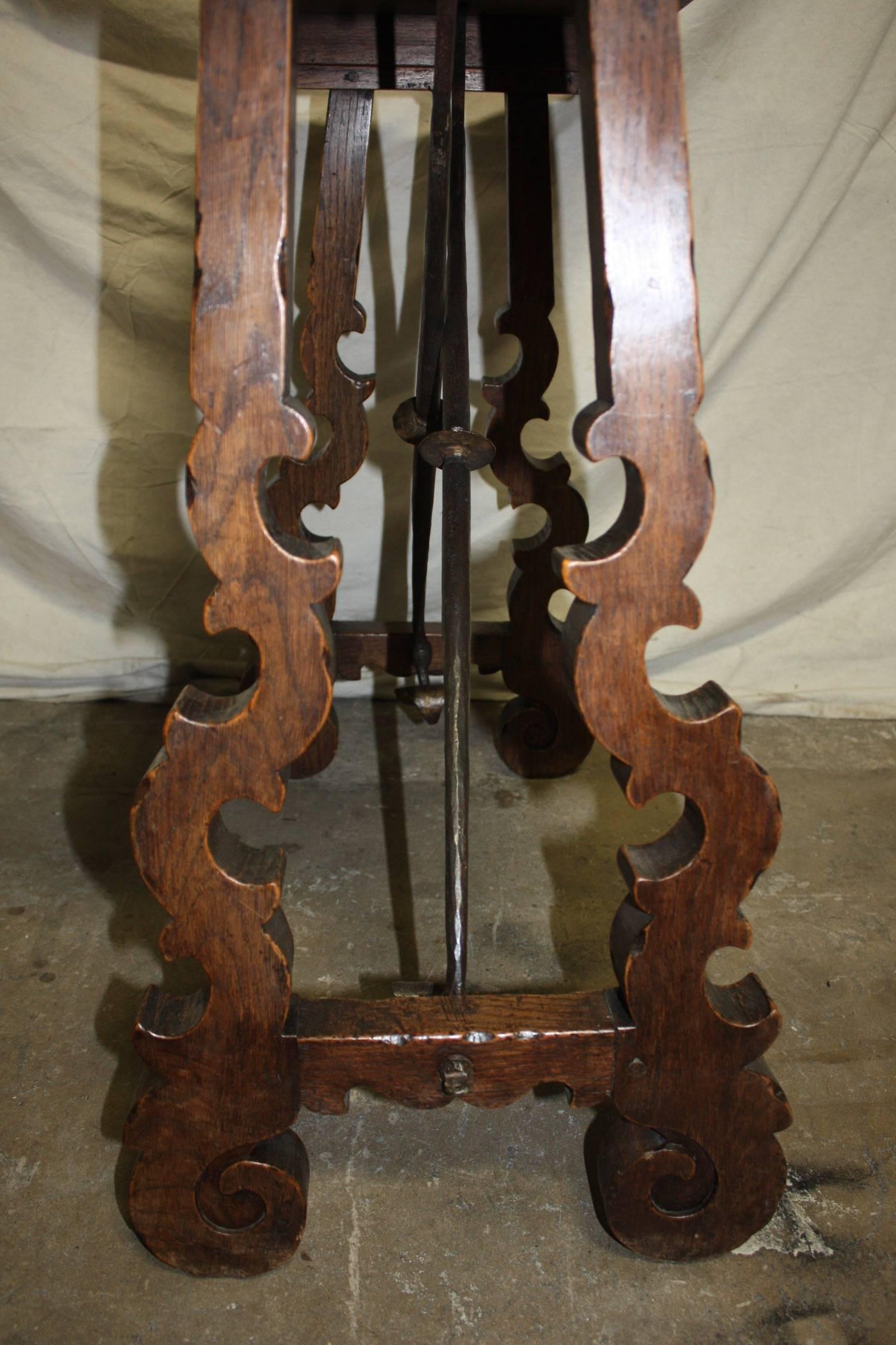 19th Century Trestle Side Table 4