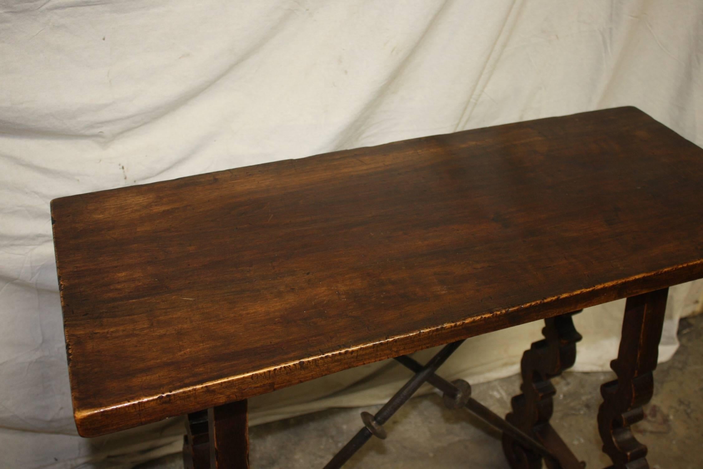 Iron 19th Century Trestle Side Table