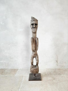 19th Century Tribal Hand Carved Wood Ancestral Figure