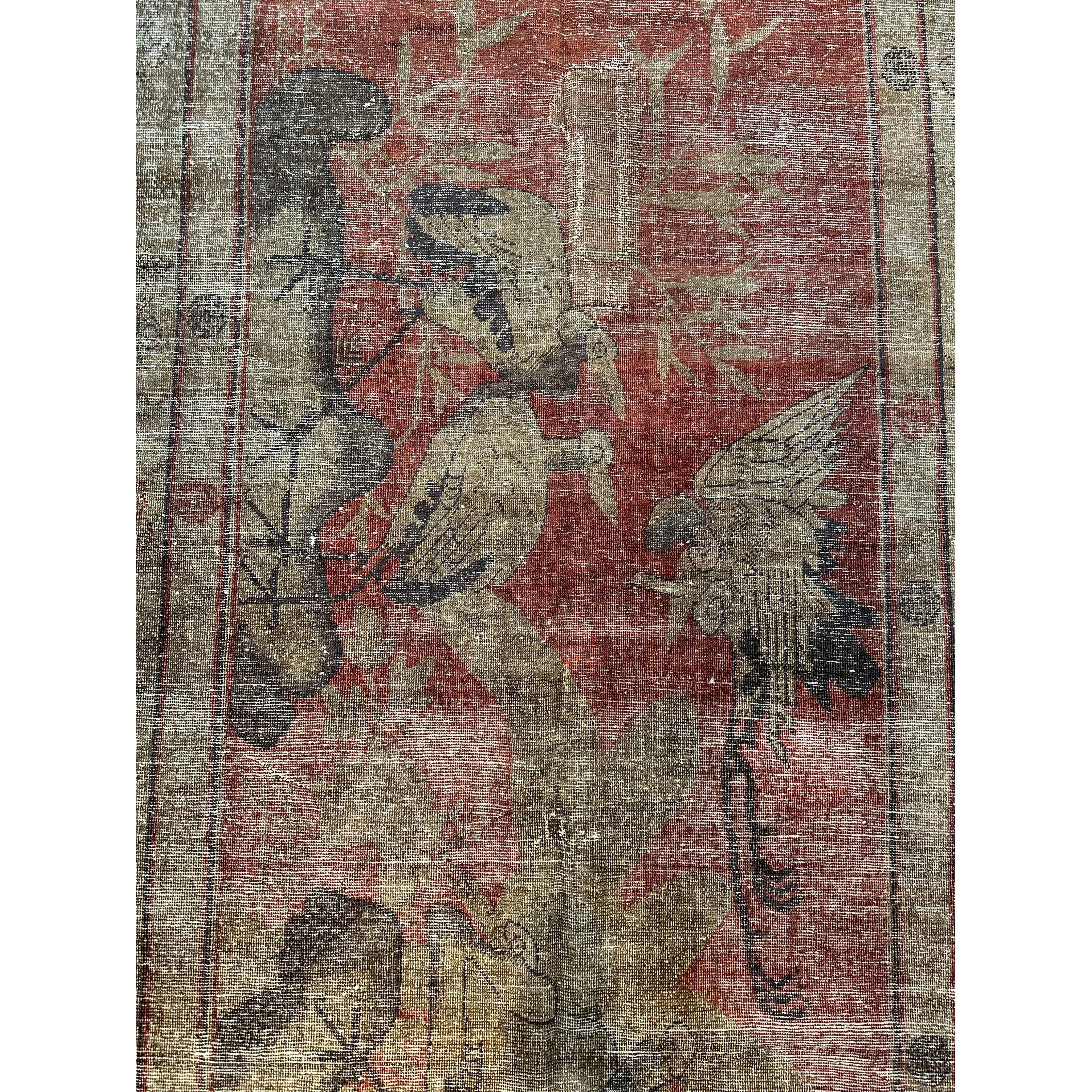 19th Century 19th-Century Tribal Khotan Samarkand Rug For Sale