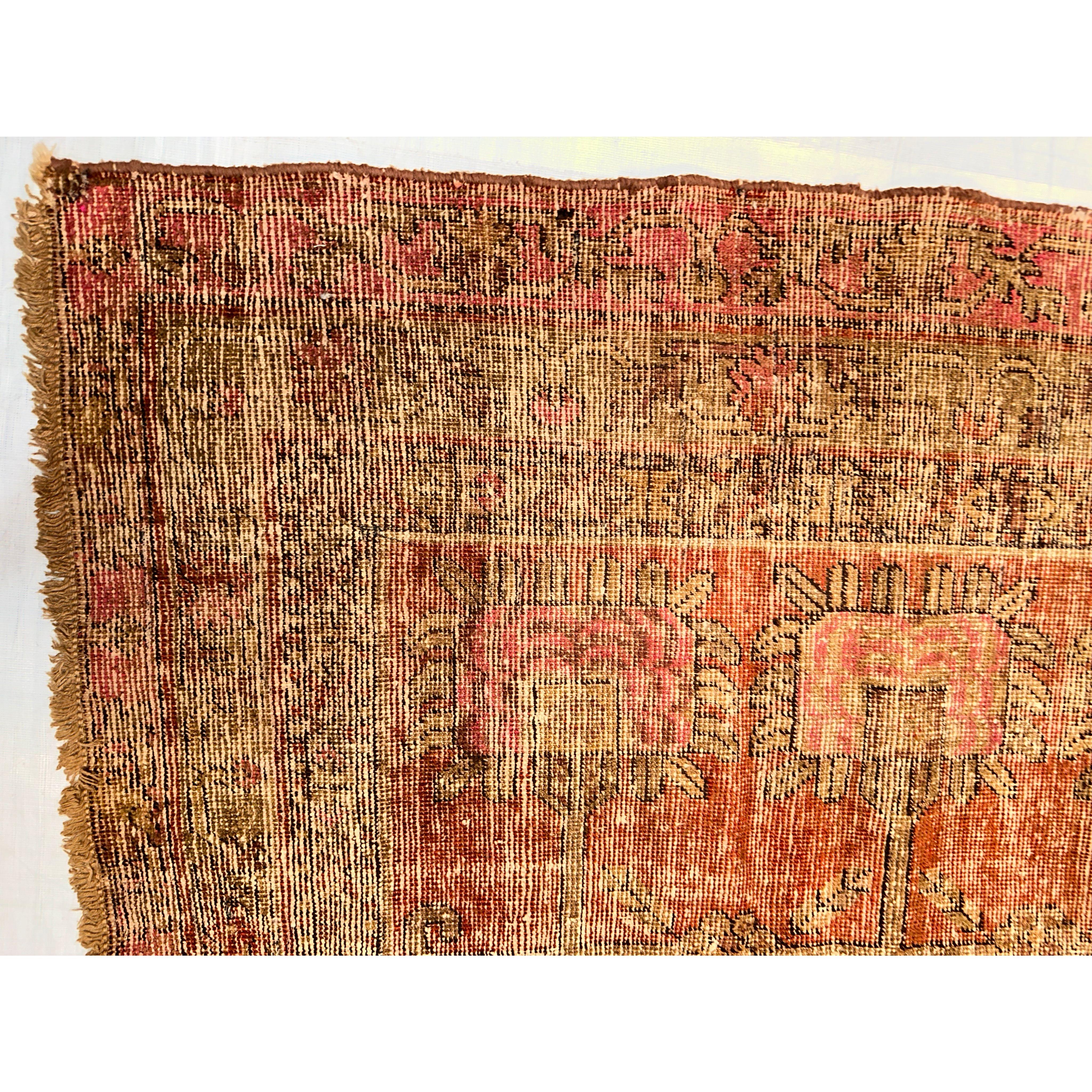 19th Century Tribal Muted Khotan Samarkand Rug In Good Condition For Sale In Los Angeles, US