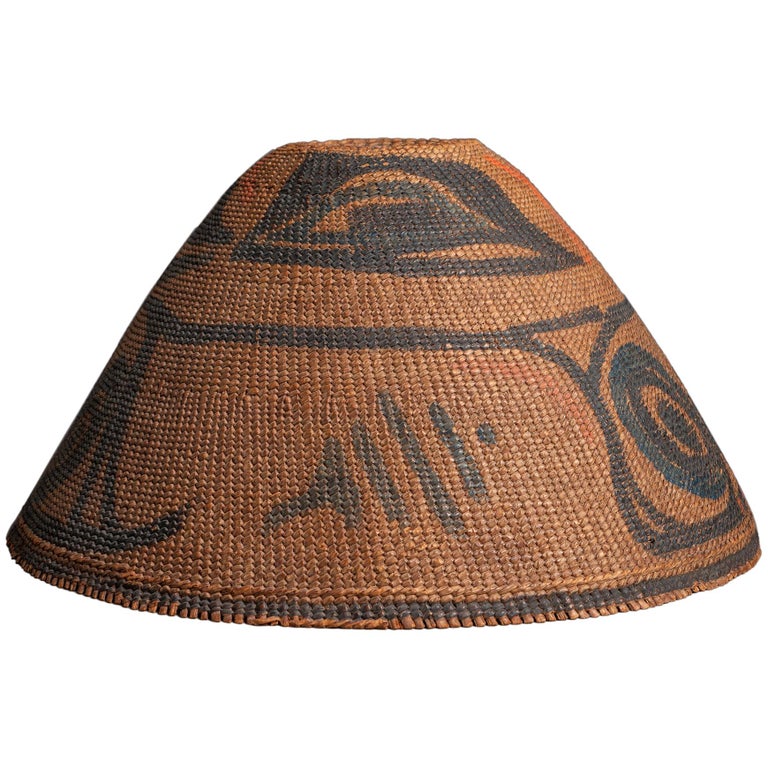19th Century Tribal Nuu Chah Nulth (Nootka) Hat  -  Pacific Northwest Coast For Sale