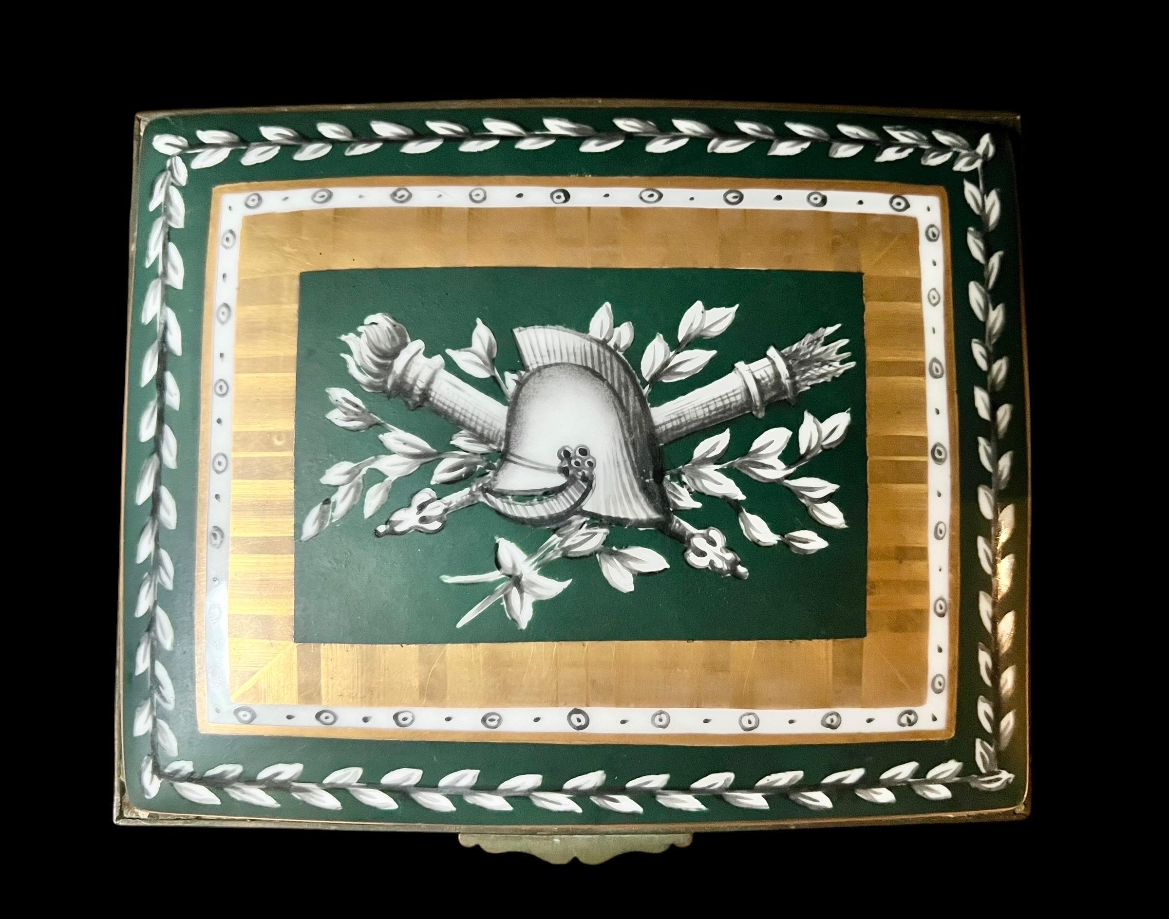 Gilt 19th Century Tribute Box to Napoleon Bonaparte For Sale