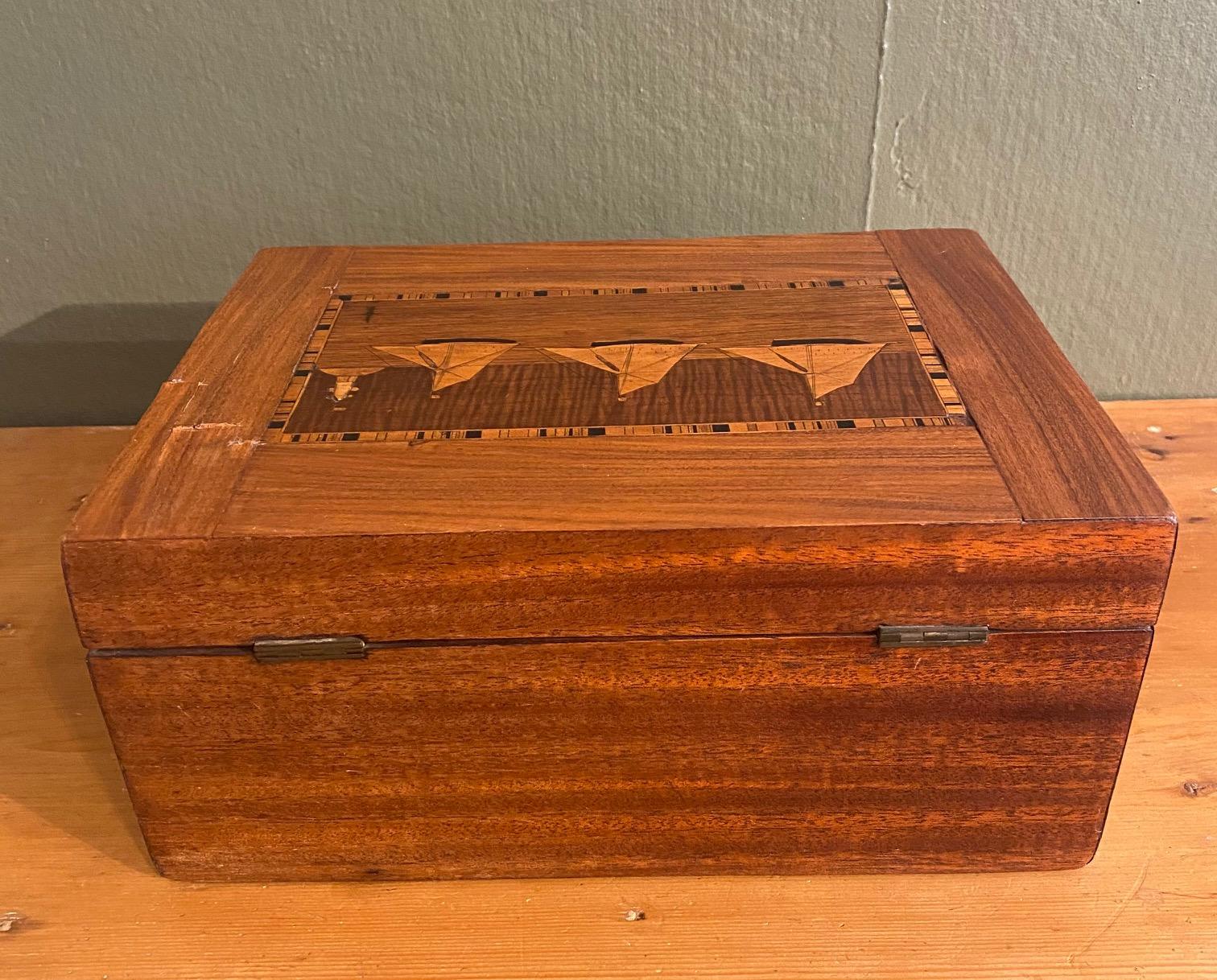 Late 19th Century 19th Century Trinity House Inlaid Rosewood Sewing Box, circa 1870 For Sale