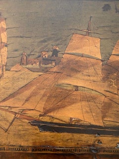 19th Century Trinity House Marquetry Inlaid Burlwood Sewing Box, circa 1870