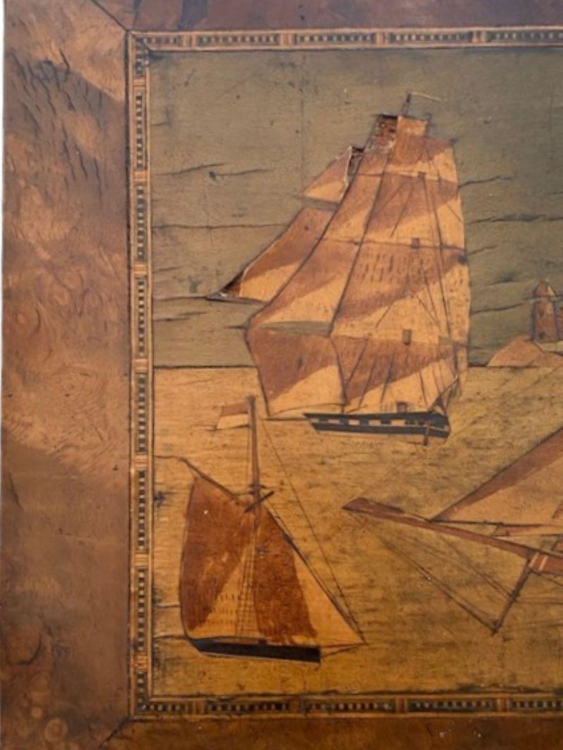 Anglais Boîte à couture en bois incrusté de marqueterie de Trinity House du XIXe siècle, vers 1870 en vente