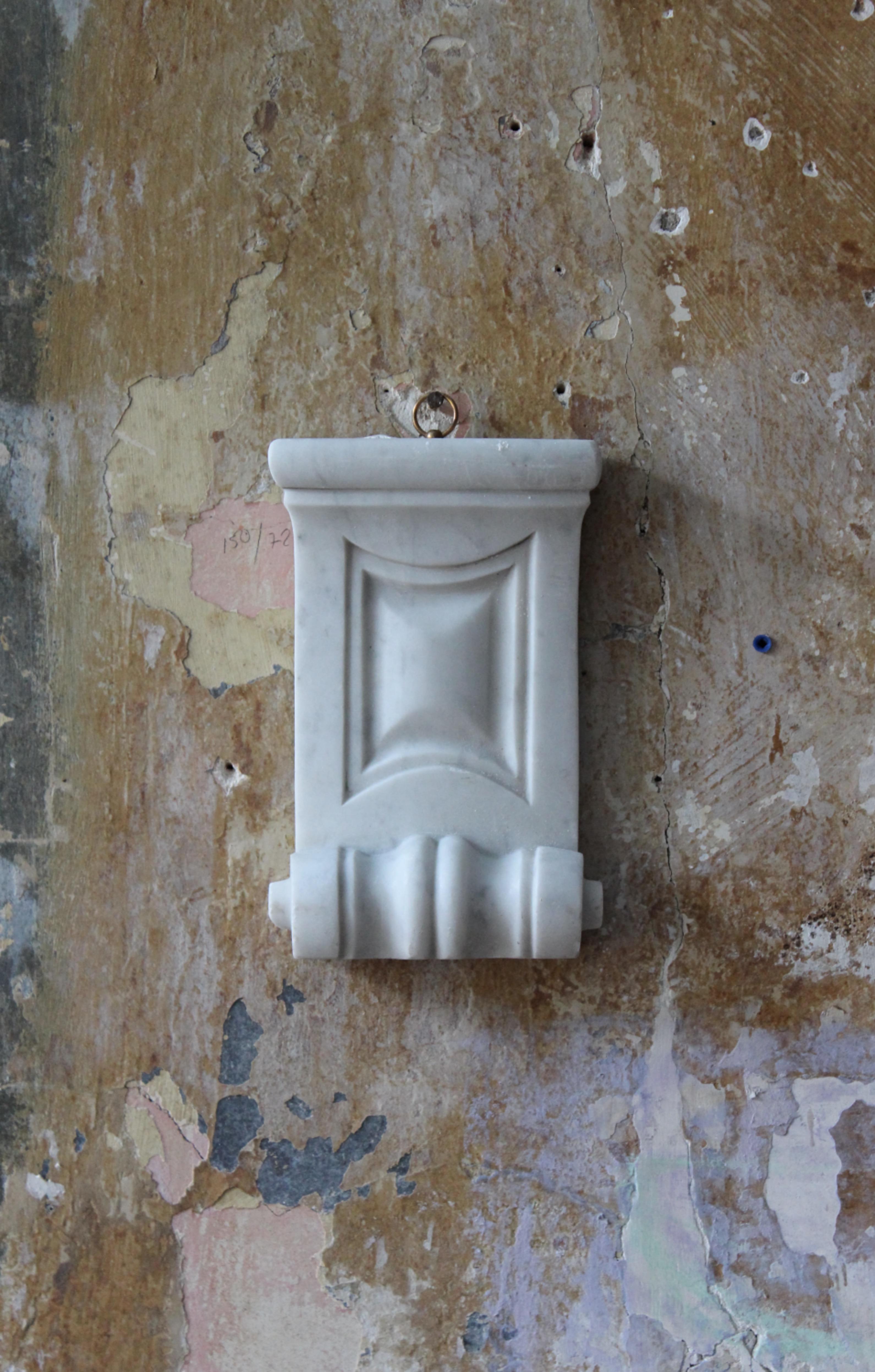 Hand-Carved 19th Century Trio of Carved Alabaster & Marble Architectural Elements Corbels   For Sale