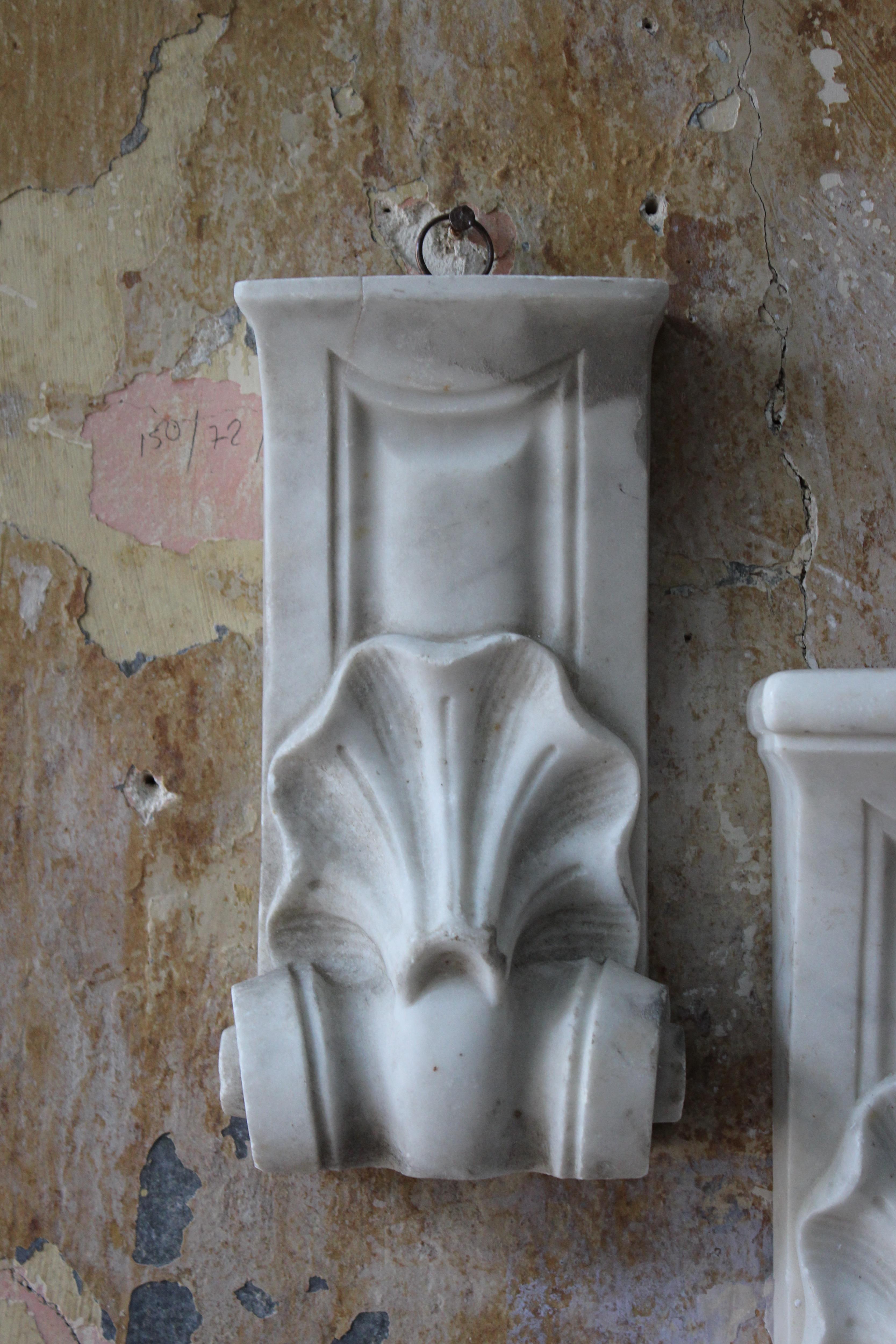 19th Century Trio of Carved Marble Architectural Elements Corbels Country House  In Good Condition In Lowestoft, GB