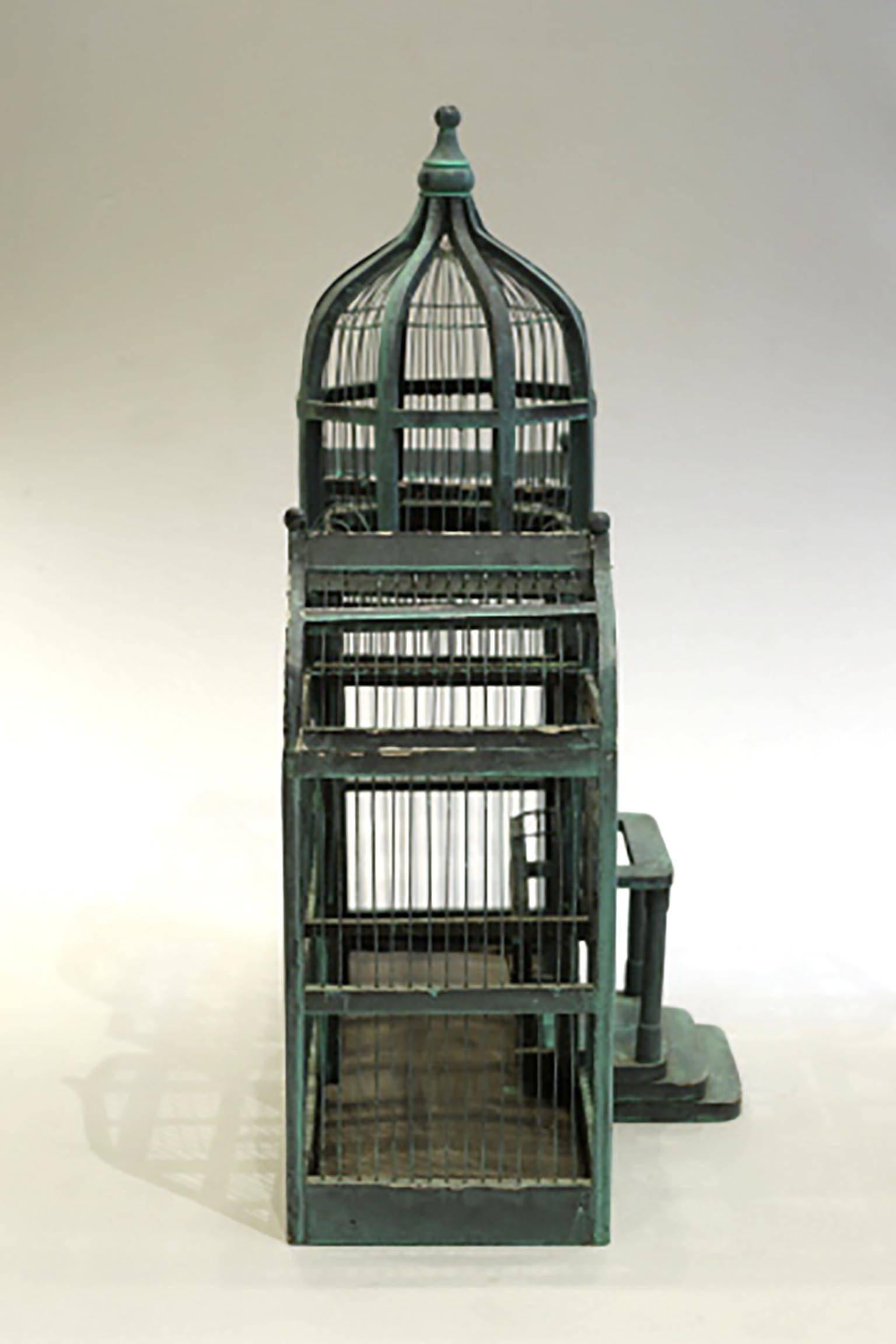 triple bird cage