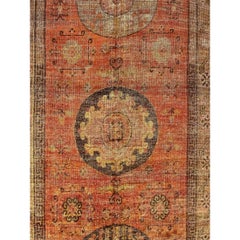 19th Century Triple Medallion Style Samarkand Rug