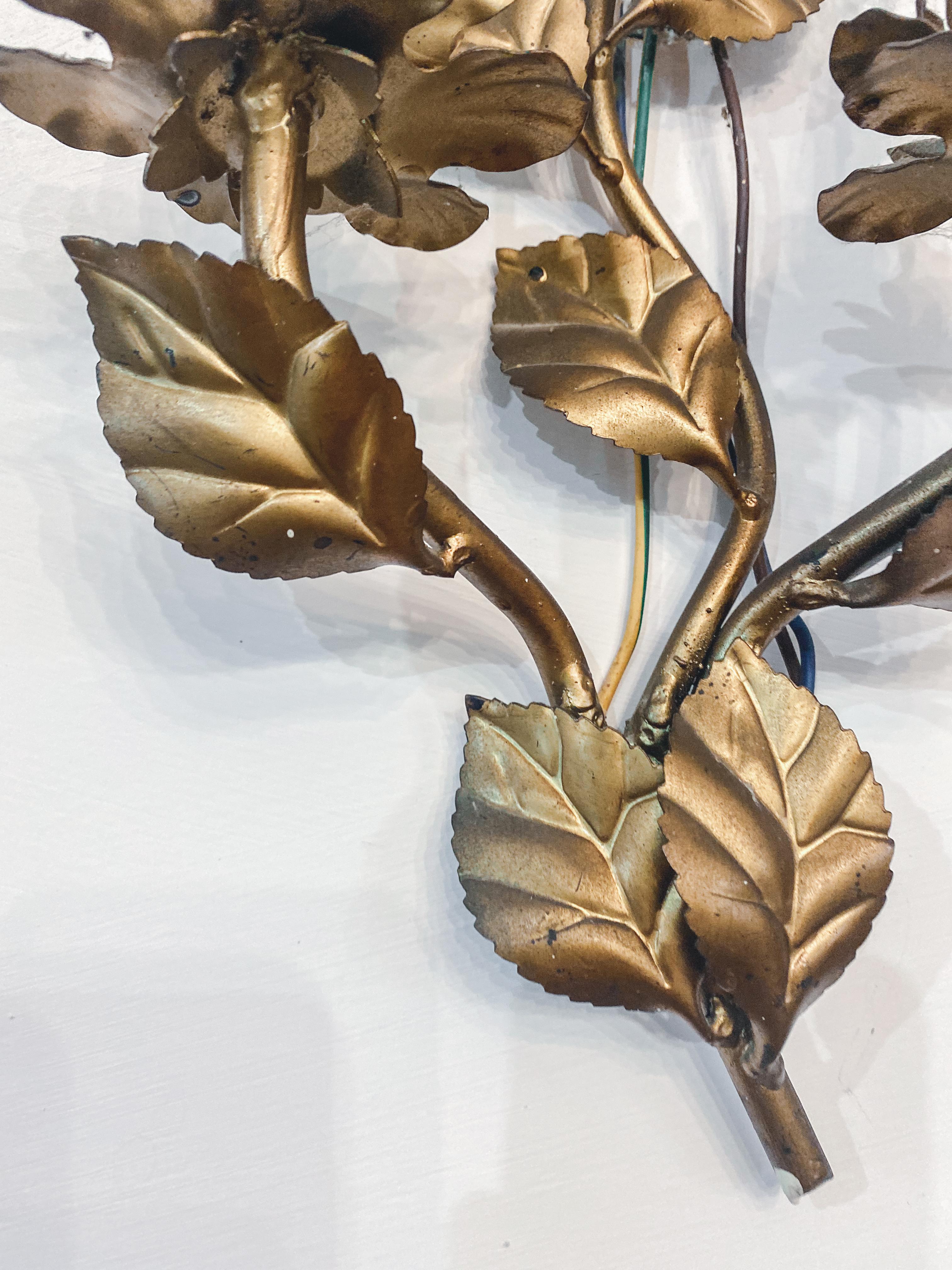 Apliques o Lámparas de Pared de Bronce Dorado Estilo Luis XV TRIS Siglo XIX en venta 3