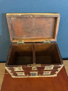 19th Century Trompe L'oeil Country House Painted Oak Box