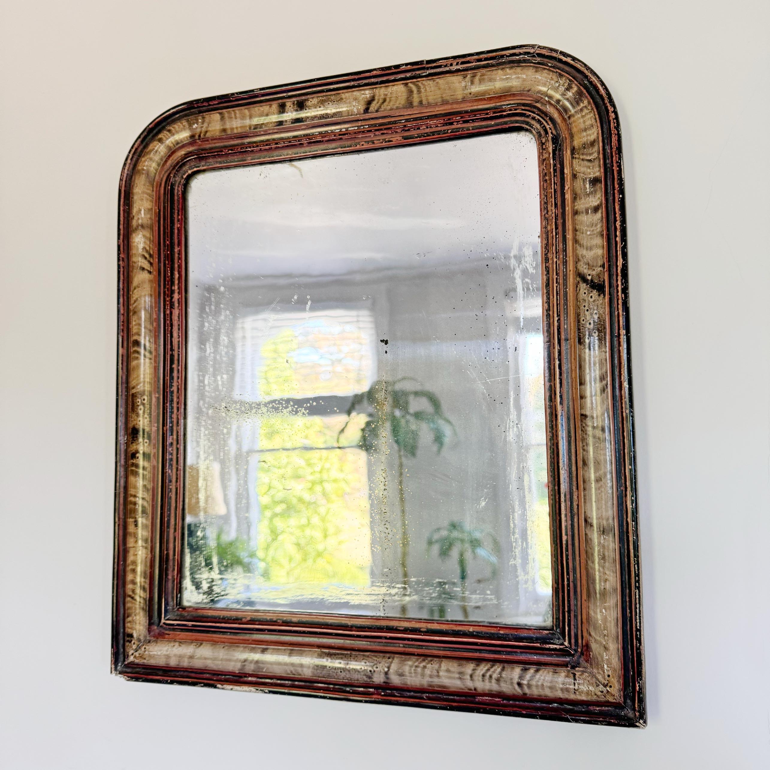 Specchio Trompe L'Oeil Louis Philippe del XIX secolo in vendita 3