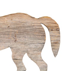 19th Century Trotting Horse Pine Weather Vane