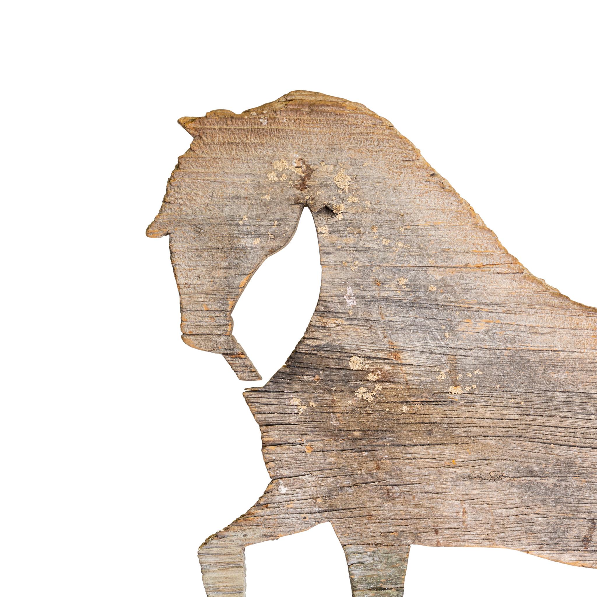 Unknown 19th Century Trotting Horse Pine Weather Vane