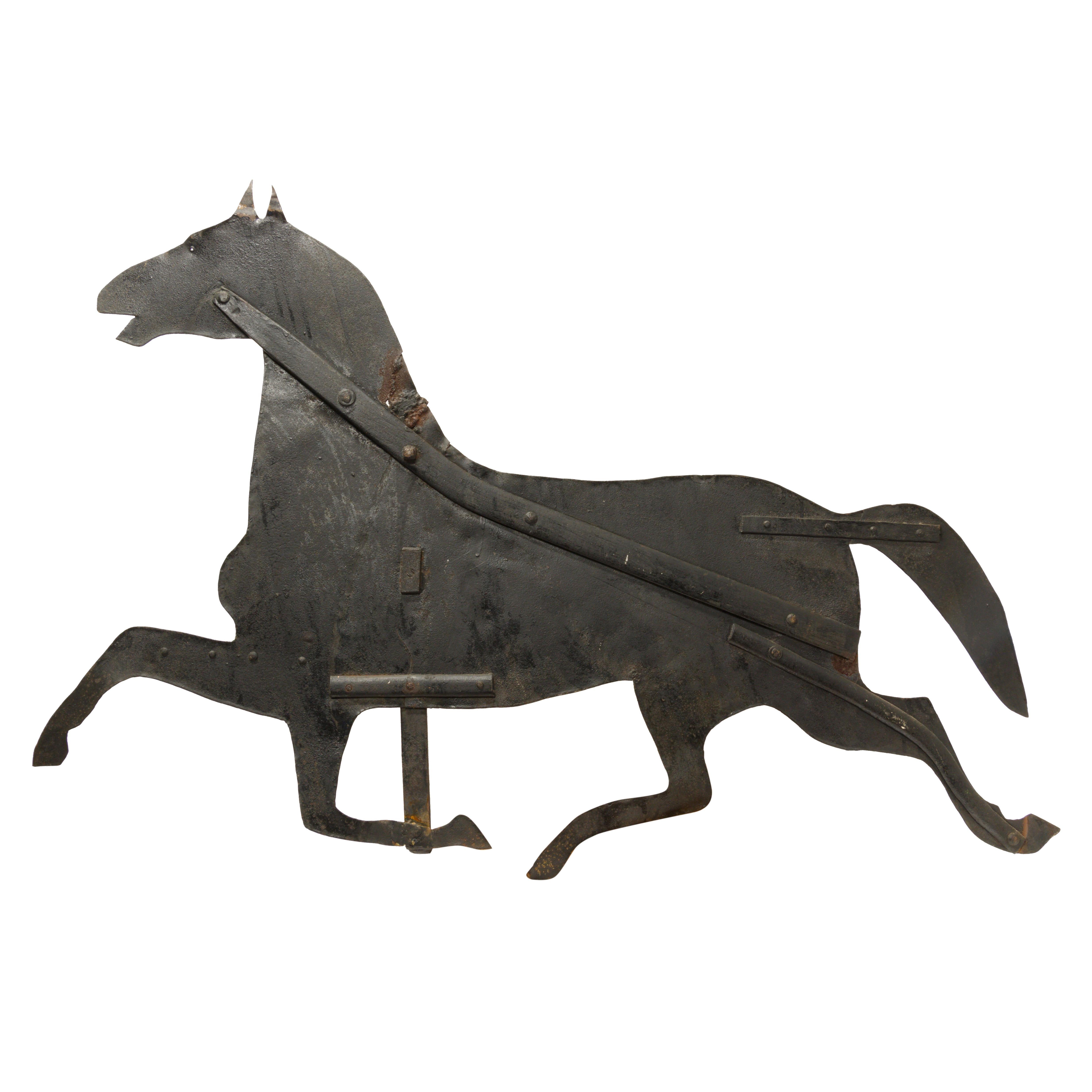 19th Century Trotting Horse Weather Vane In Good Condition For Sale In Coeur d'Alene, ID