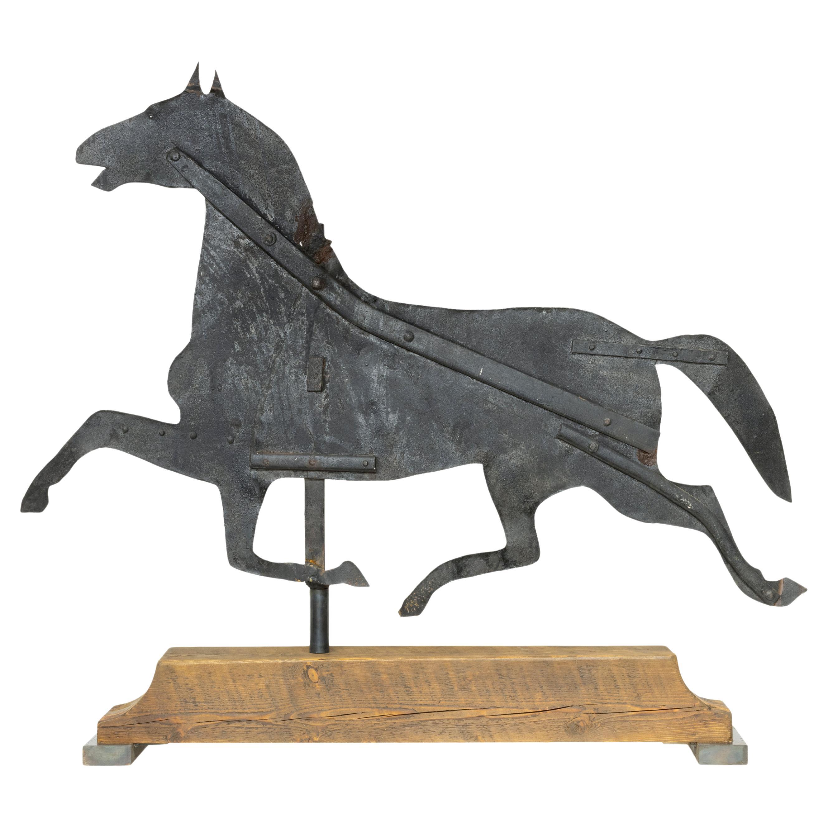 19th Century Trotting Horse Weather Vane For Sale