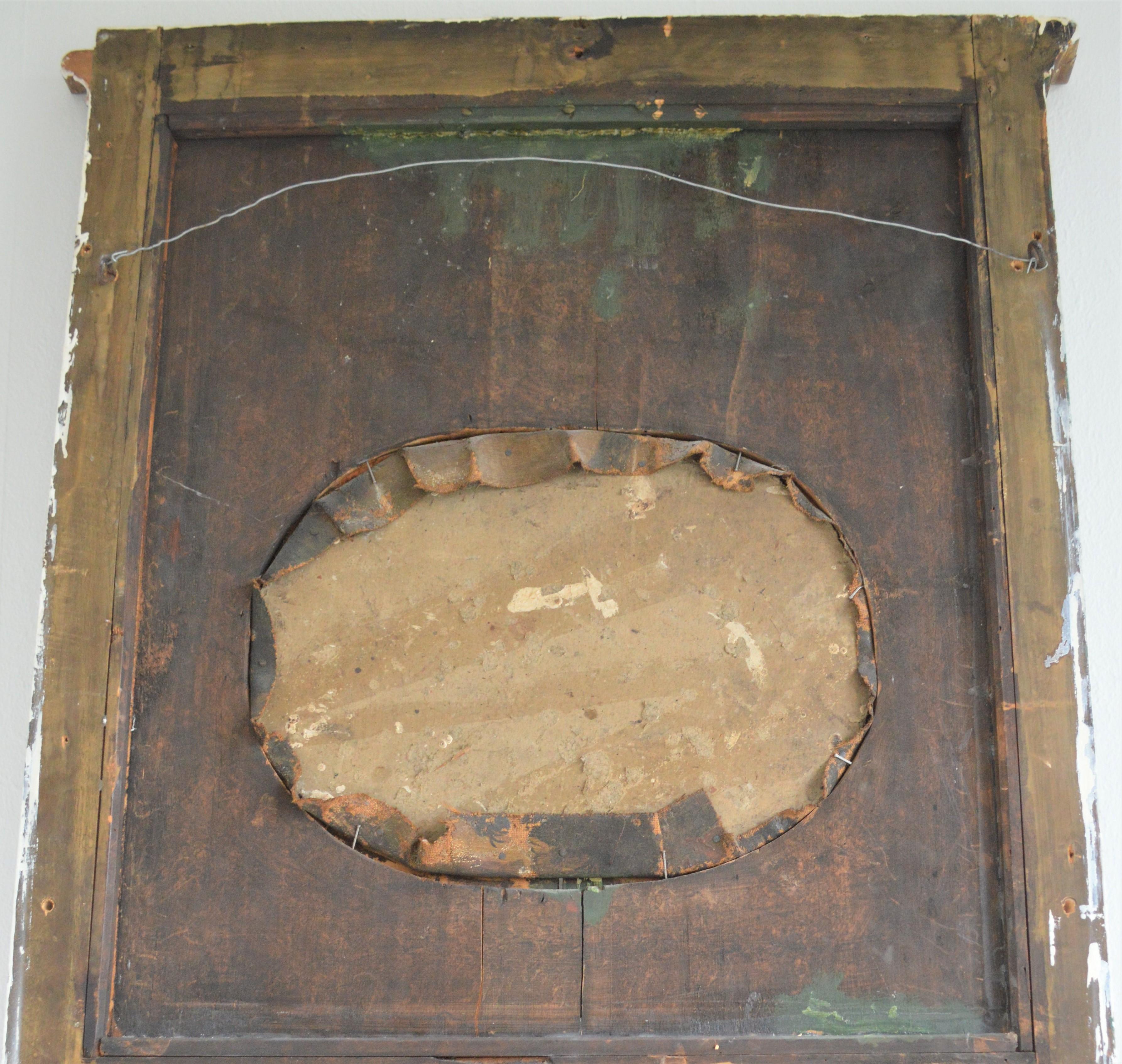 Early 19th Century 19th Century Trumeau Guilded Rococo Mercury Mirror For Sale