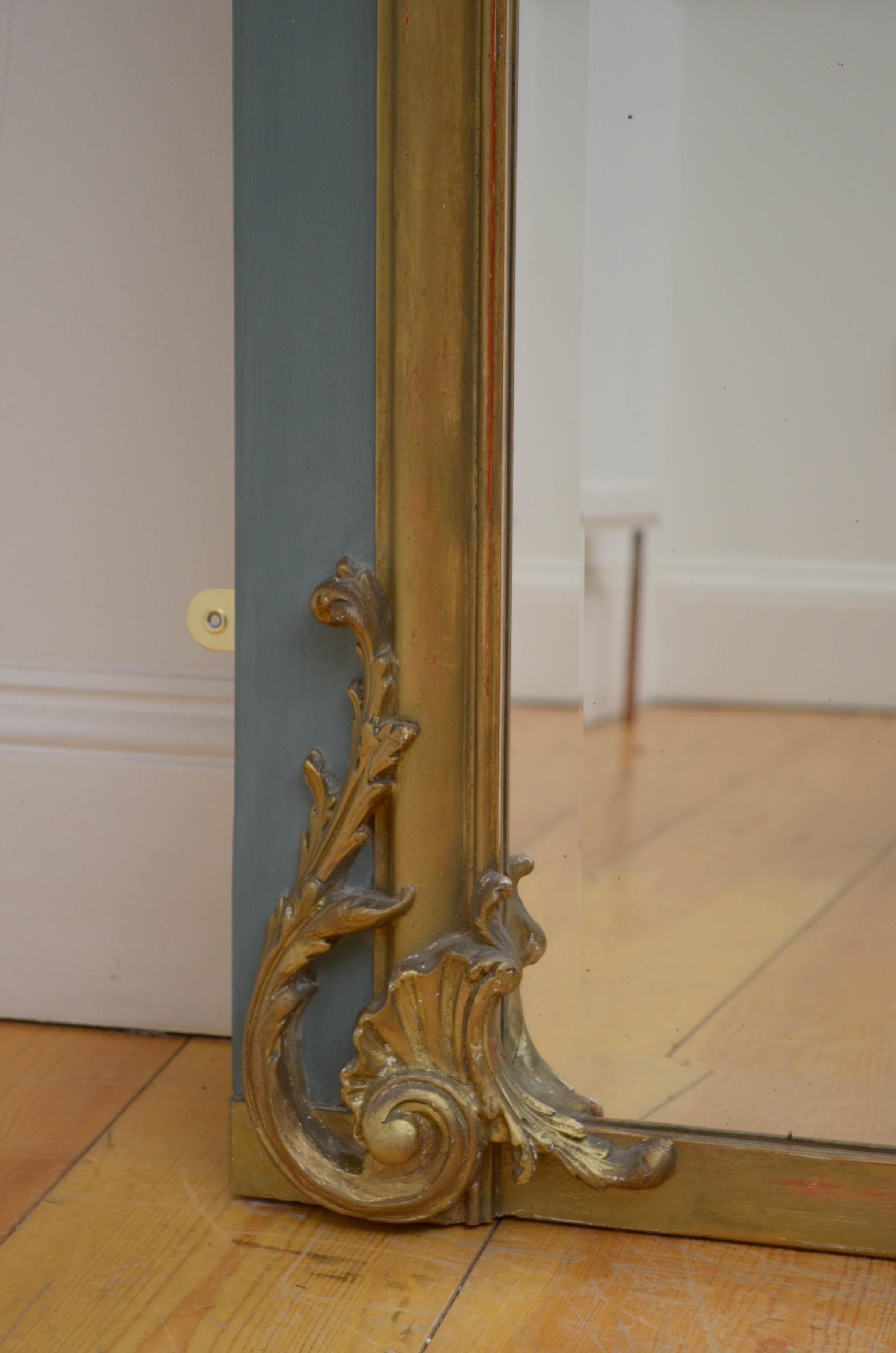 19th Century Trumeau Mirror In Good Condition In Whaley Bridge, GB