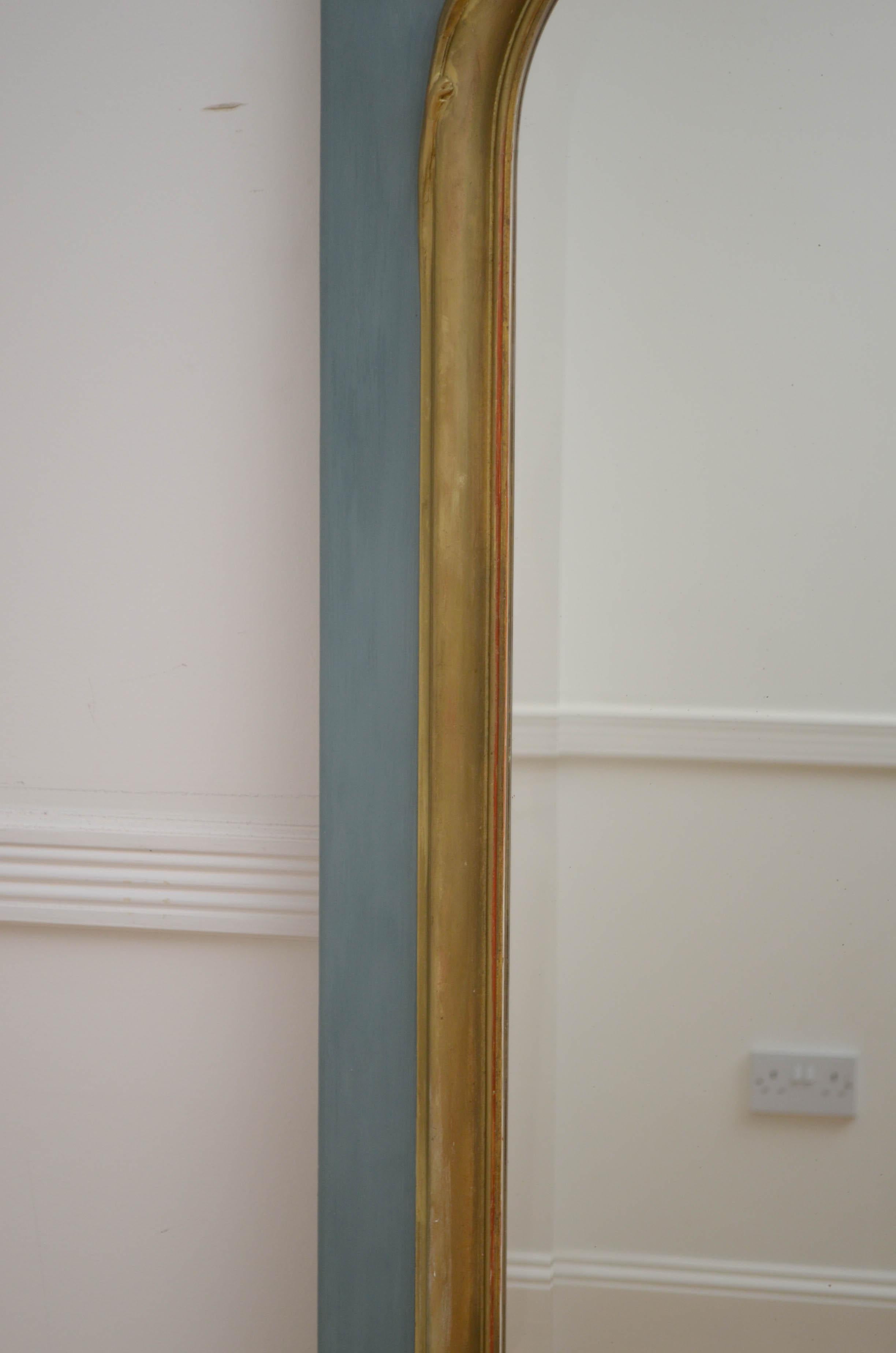 Gesso 19th Century Trumeau Mirror