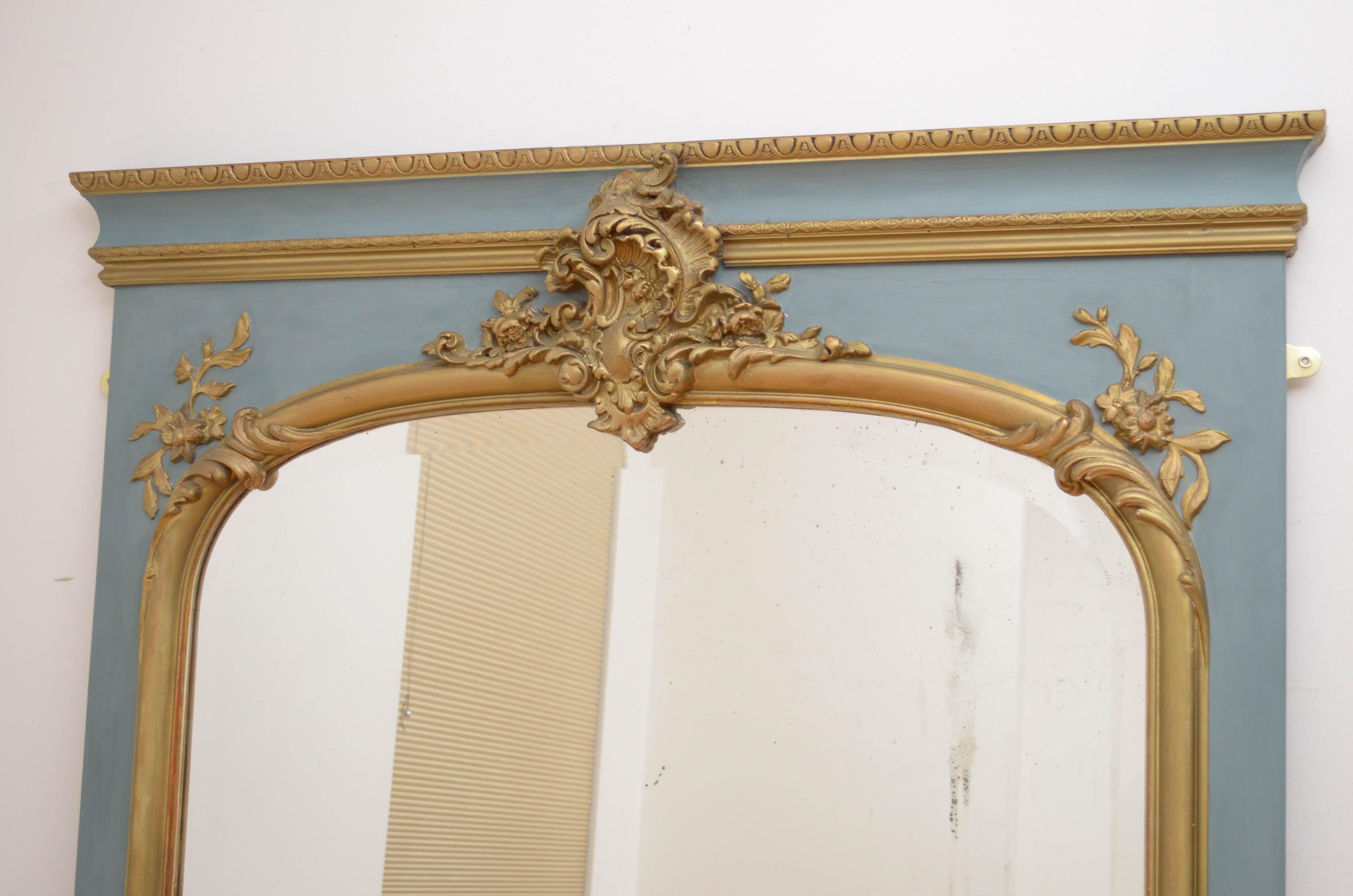 19th Century Trumeau Mirror 4