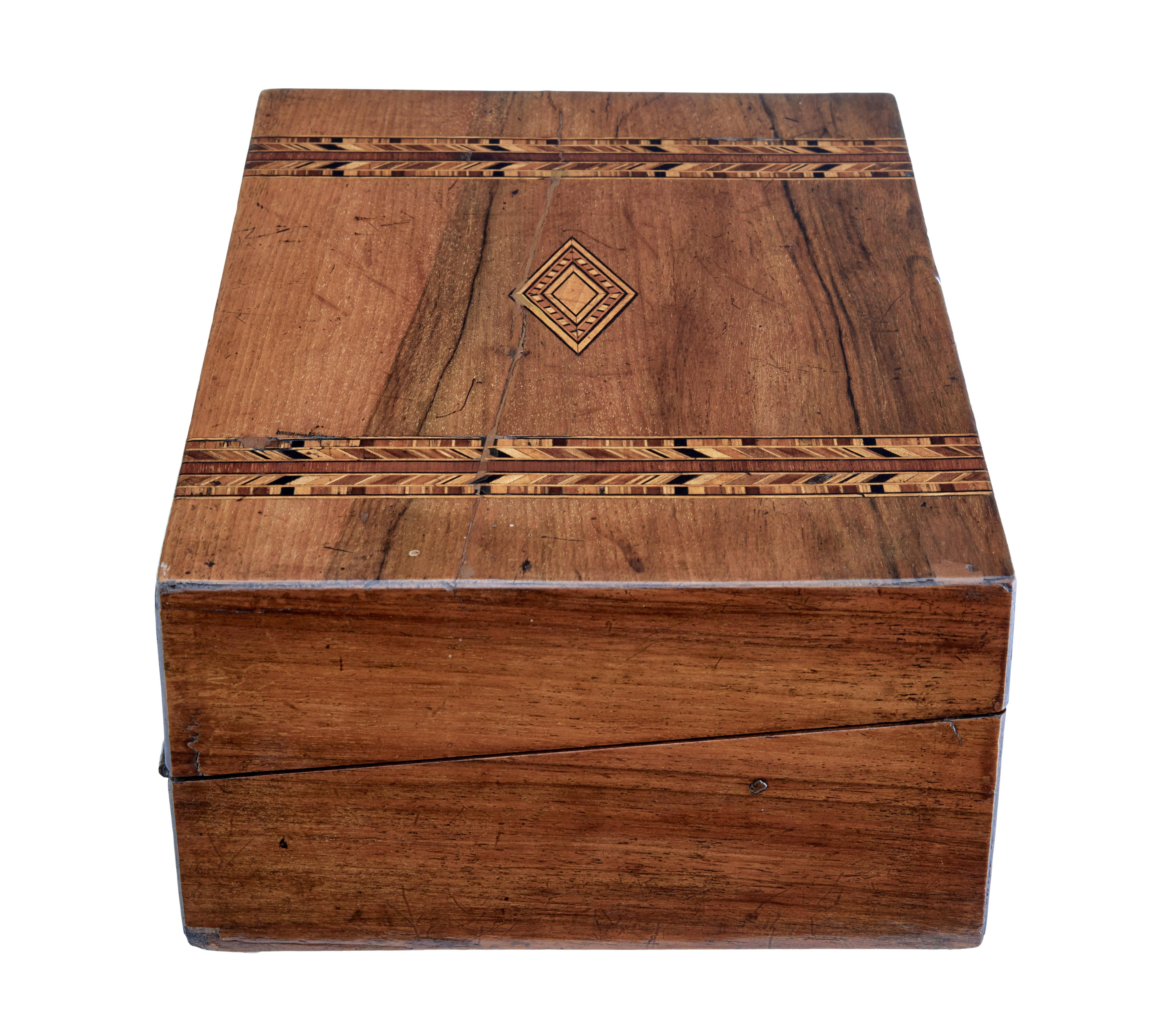 Victorian 19th Century Tunbridge Ware Writing Box