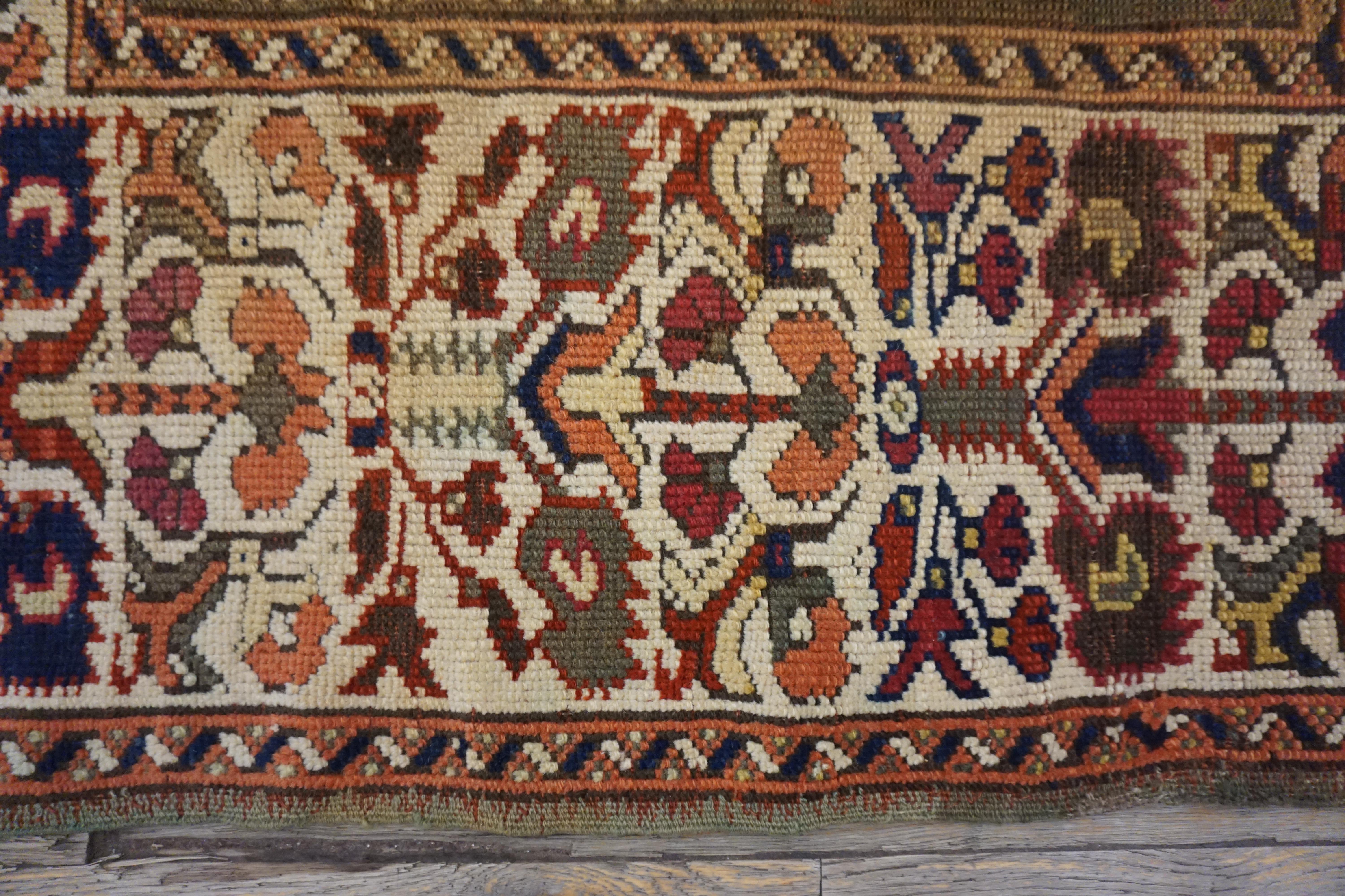 19th Century Turkish Anatolian Bergama Prayer Rug ( 3'10