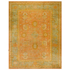 19th Century Turkish Anatolian Oushak Carpet ( 10'2" x 13' - 310 x 396 )