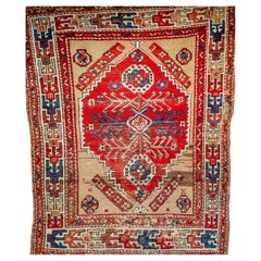 19th Century Turkish Anatolian Village Area Rug