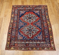 19th Century Turkish Anatolian Village Area Rug with Kazak Eagle Design