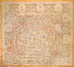 19th Century Turkish Angora Oushak Carpet ( 10'6" x 11'6" - 320 x 350 )