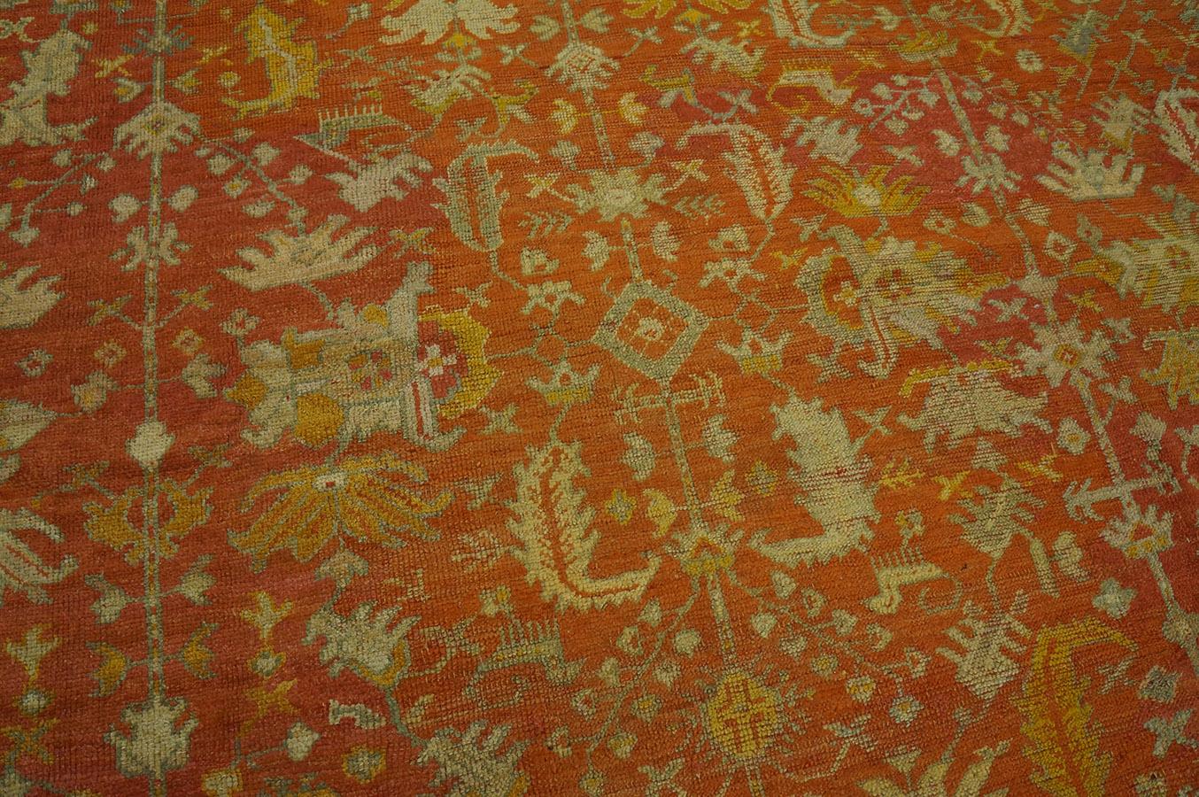 19th Century Turkish Angora Oushak Carpet ( 11'10