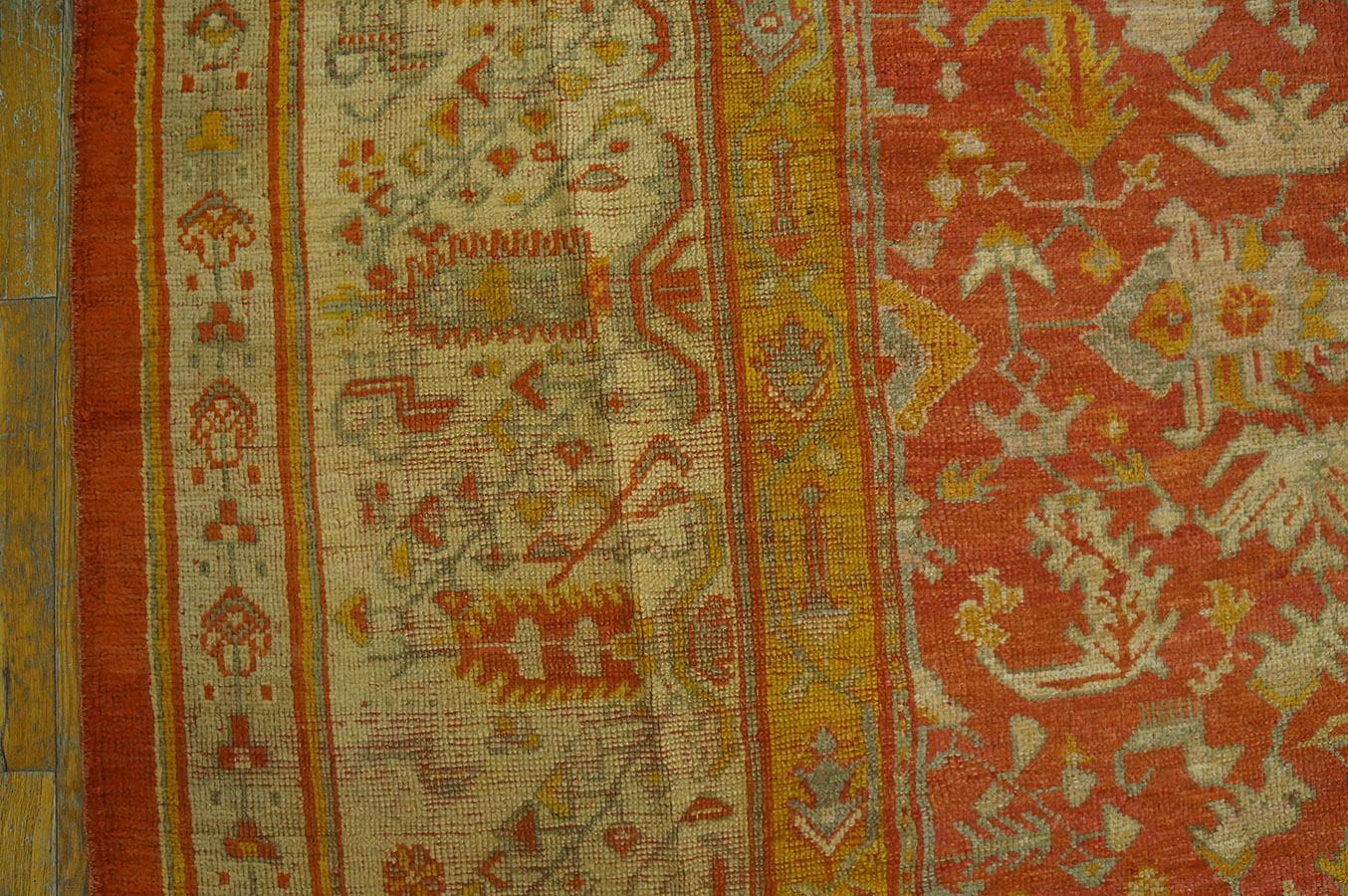 19th Century Turkish Angora Oushak Carpet ( 11'10