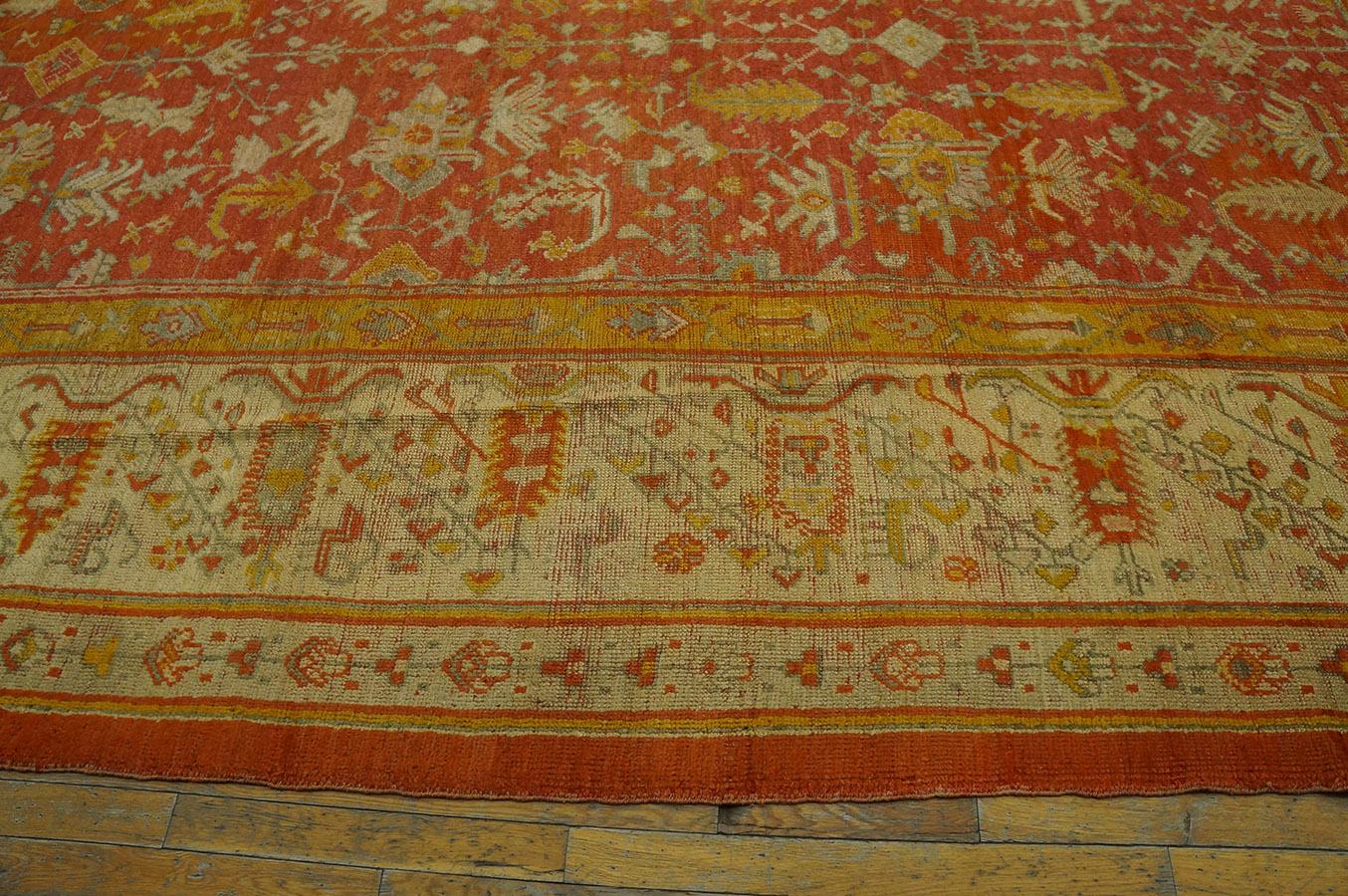 19th Century Turkish Angora Oushak Carpet ( 11'10