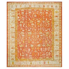 19th Century Turkish Angora Oushak Carpet ( 11'10" x 14' - 361 x 427 )