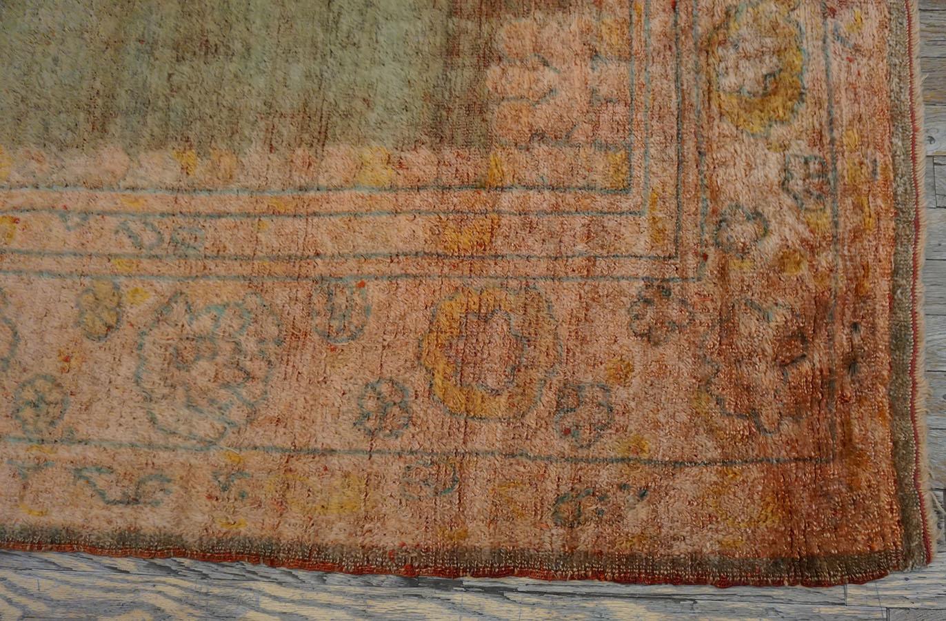 19th Century Turkish Angora Oushak Carpet ( 5' x 8'9