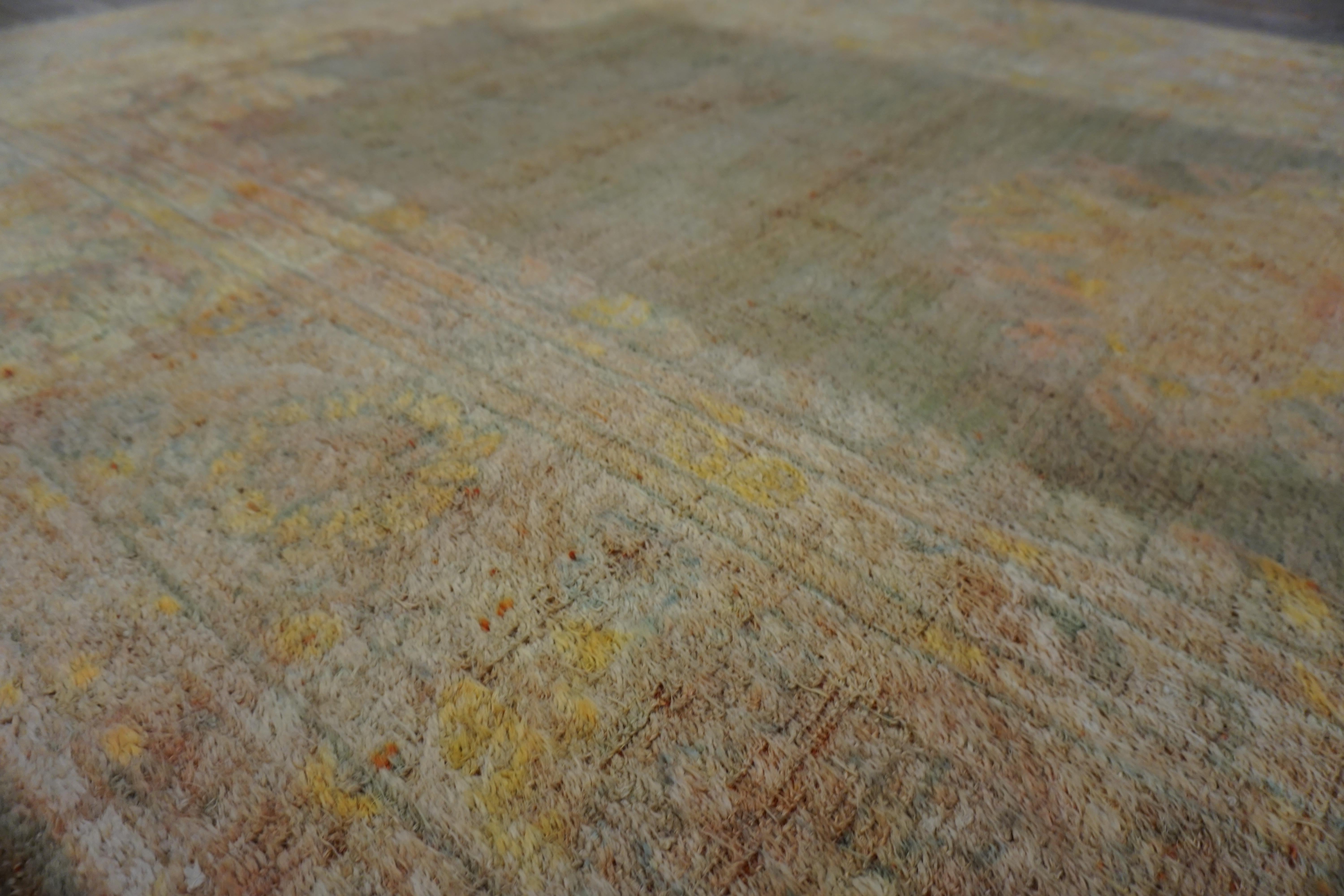 Fine XIX secolo Tappeto turco d'angora Oushak del XIX secolo ( 5' x 8'9
