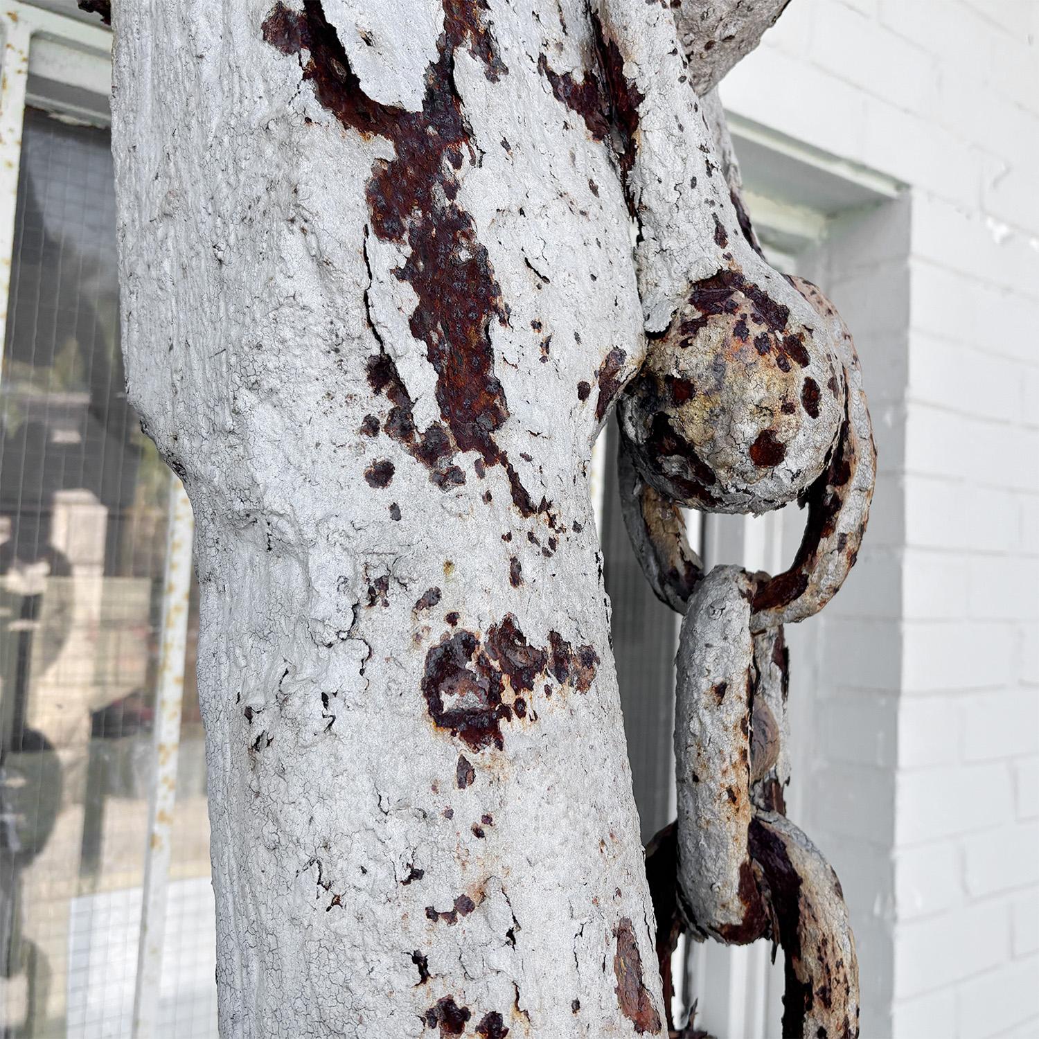 Cast 19th Century Turkish Antique Massive Metal Anchor For Sale
