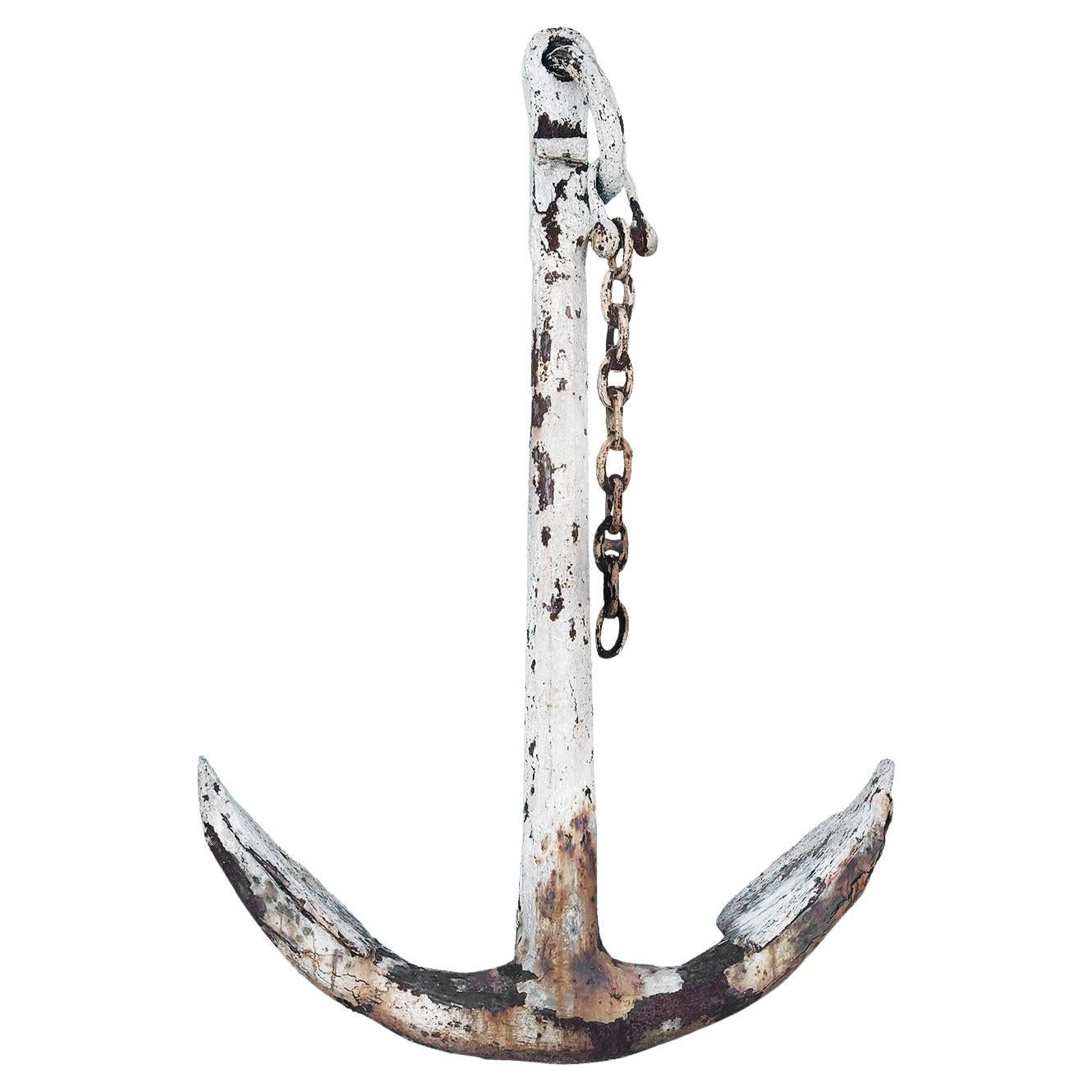 19th Century Turkish Antique Massive Metal Anchor