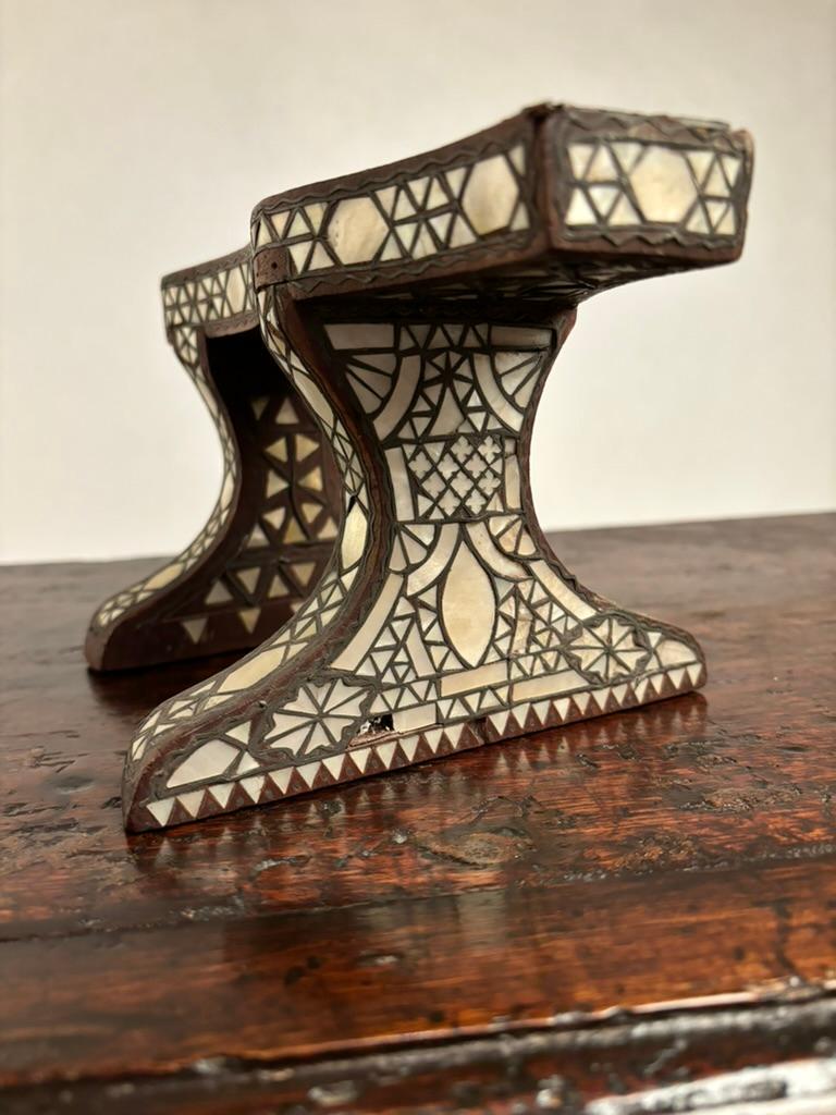 19th Century Turkish Bath Clog With Mother of Pearl Inlay In Good Condition For Sale In Stamford, CT