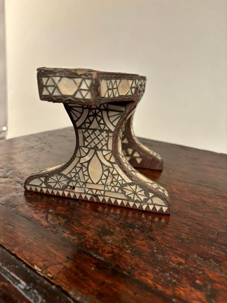 Mother-of-Pearl 19th Century Turkish Bath Clog With Mother of Pearl Inlay For Sale