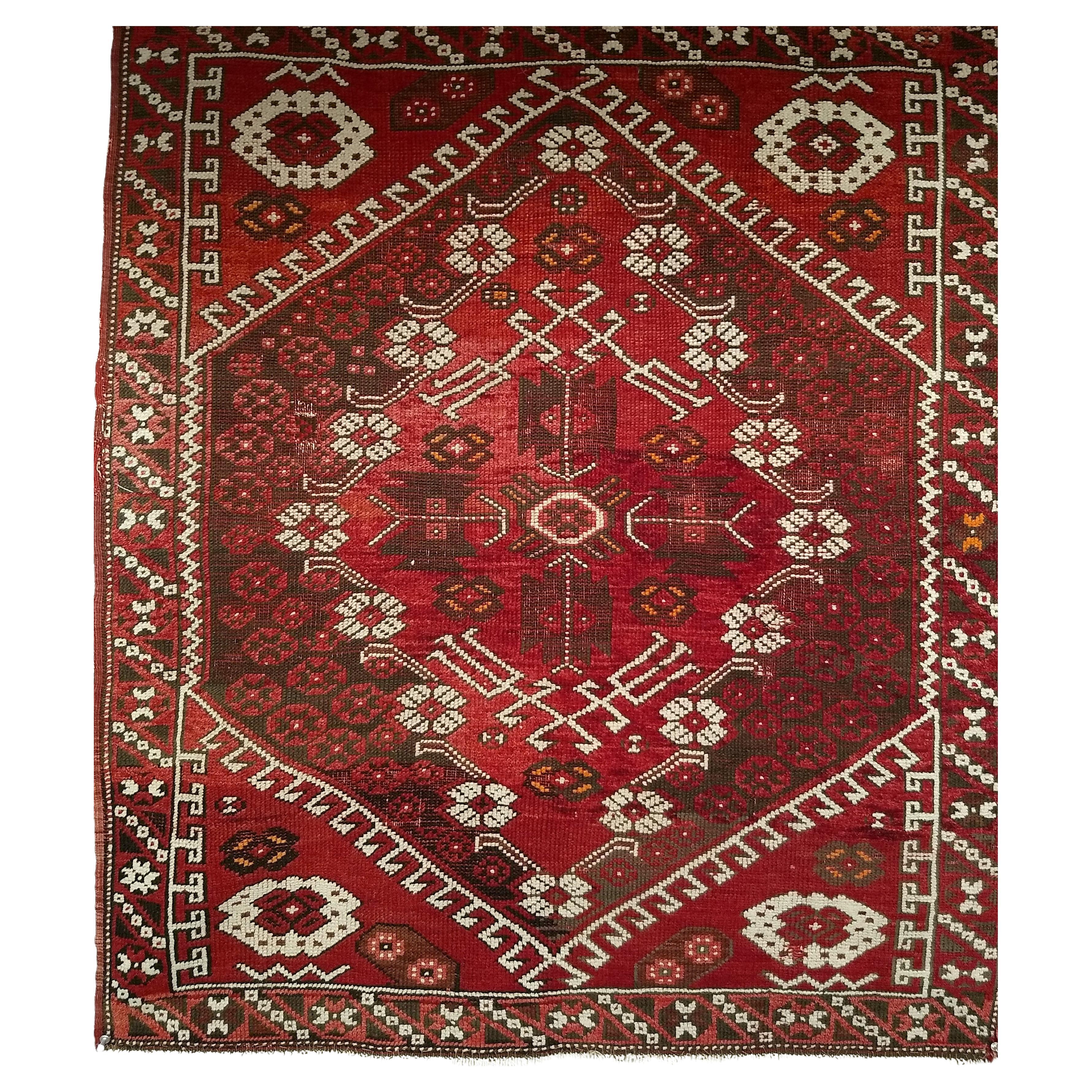 19th Century Turkish Bergama Village Area Rug For Sale