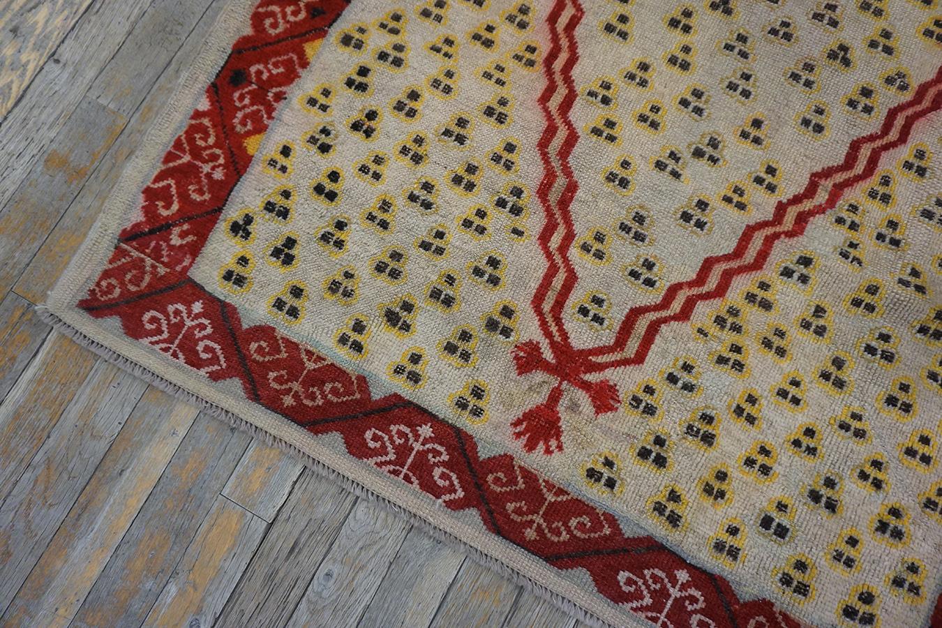 Annodato a mano Tappeto da preghiera Ghiordes dell'Anatolia centrale turca del XIX secolo con patte Cintamani in vendita