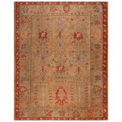Tappeto turco Ghiordes Oushak del XIX secolo ( 9'2" x 11'4" - 280 x 345 )