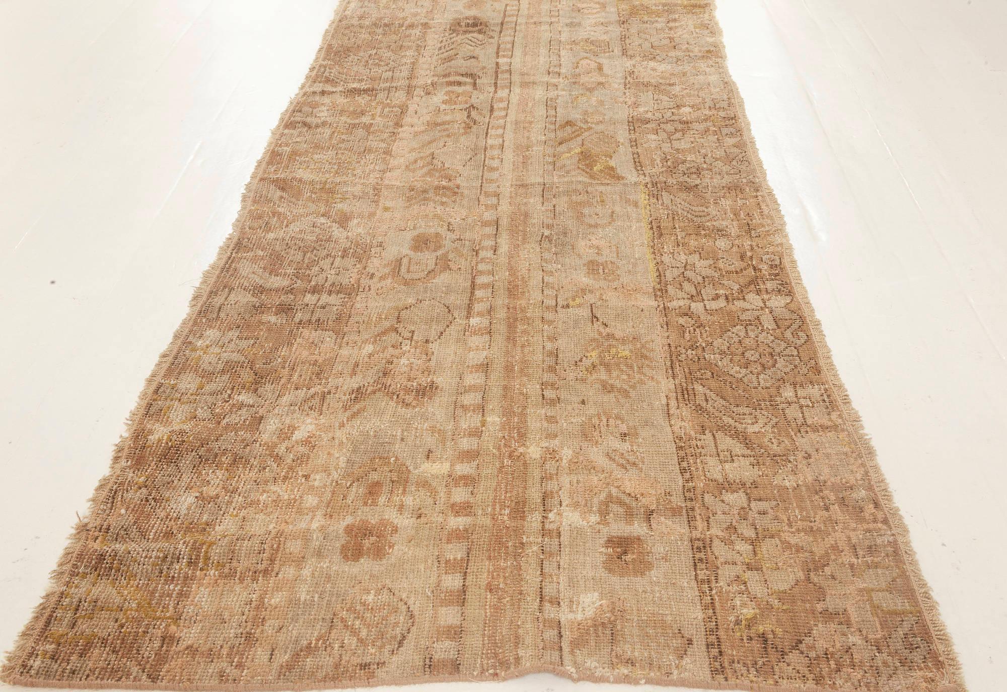 Hand-Knotted 19th Century Turkish Ghiordes Runner 'Size Adjusted'