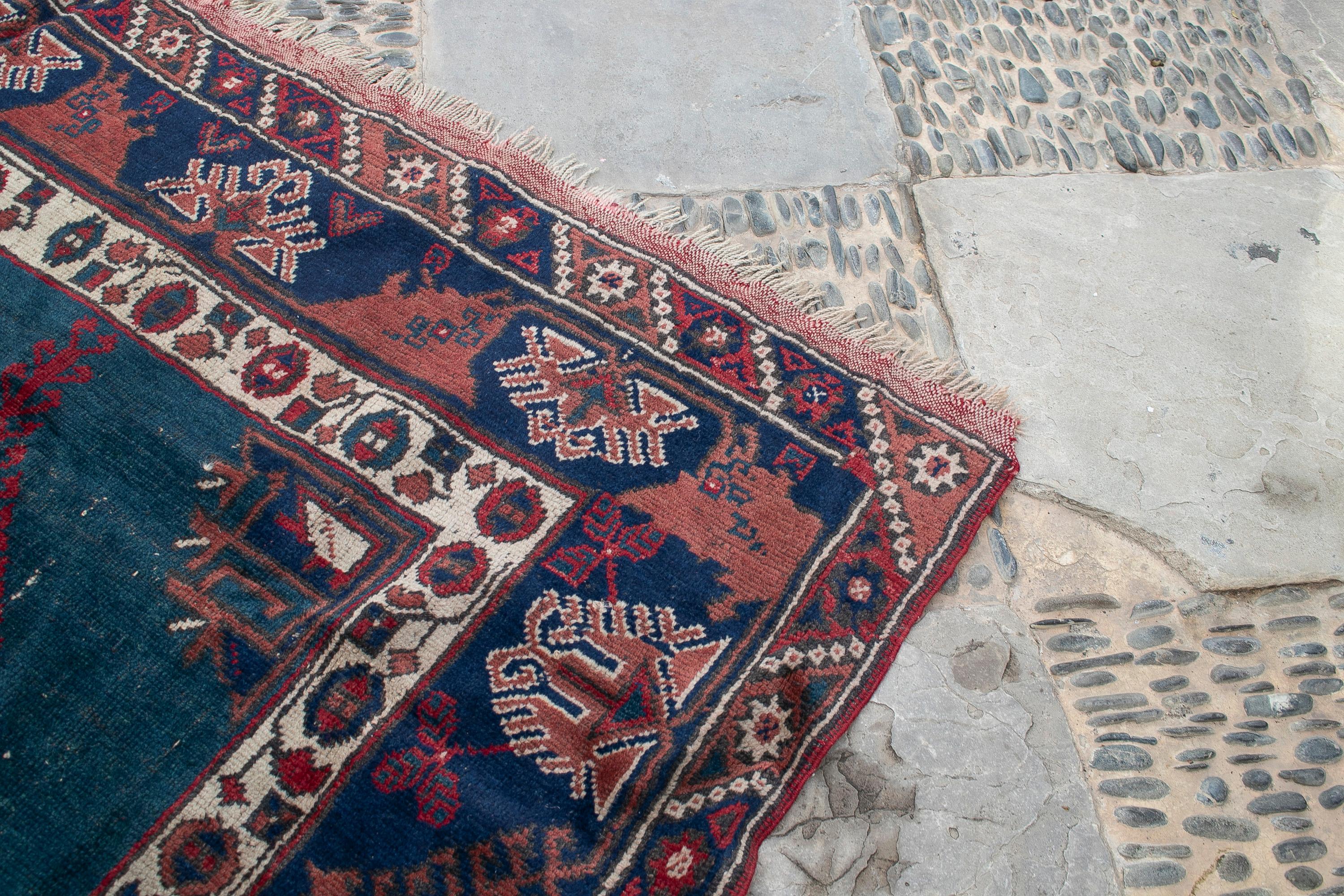 19th Century Turkish Kilim Wool Carpet Rug For Sale 7