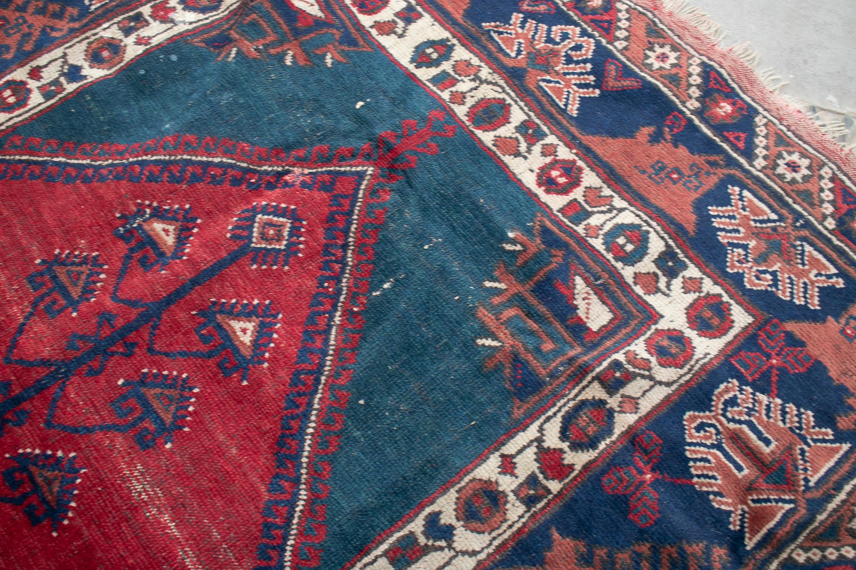 19th Century Turkish Kilim Wool Carpet Rug For Sale 10