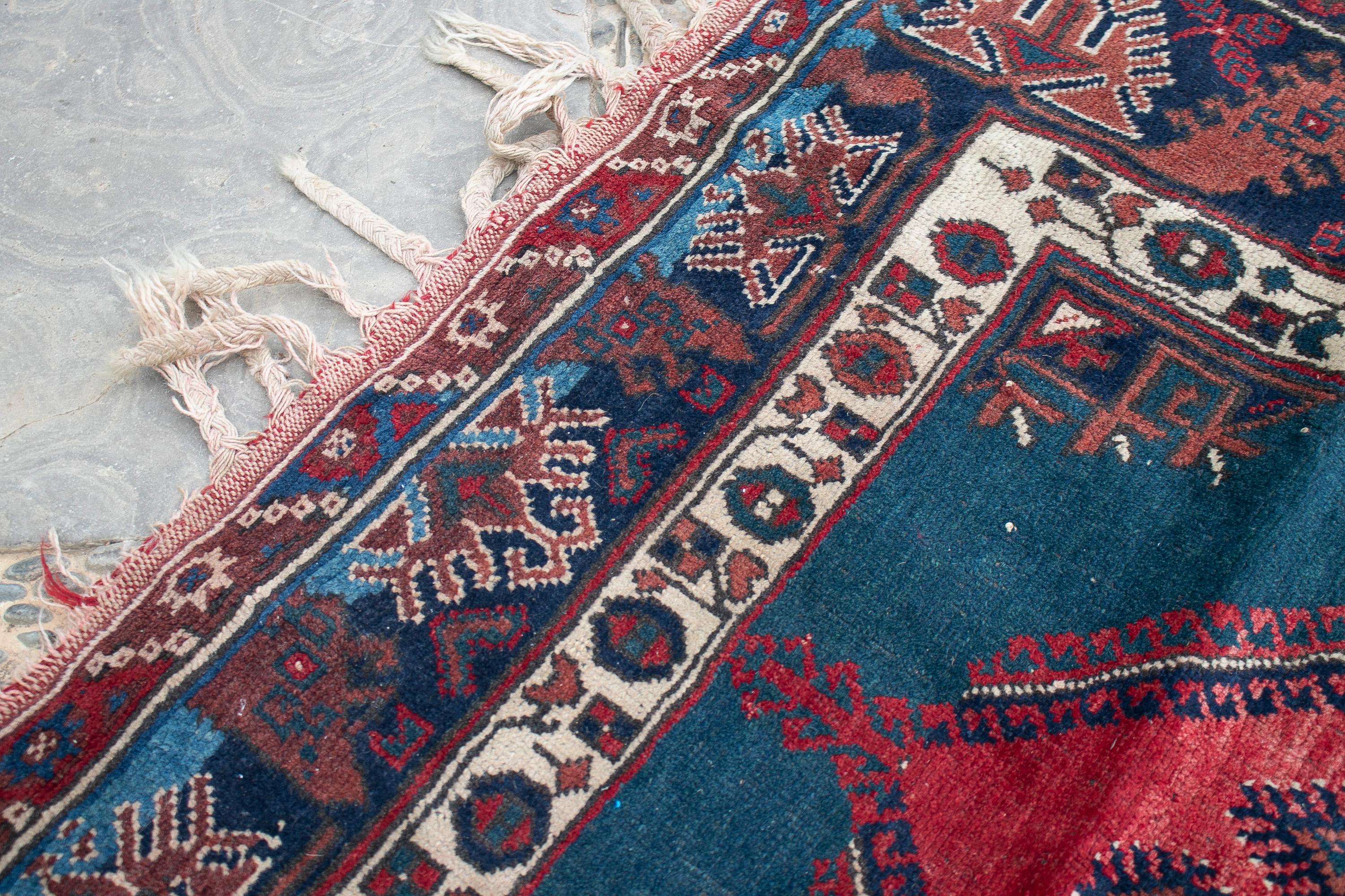 19th Century Turkish Kilim Wool Carpet Rug For Sale 13