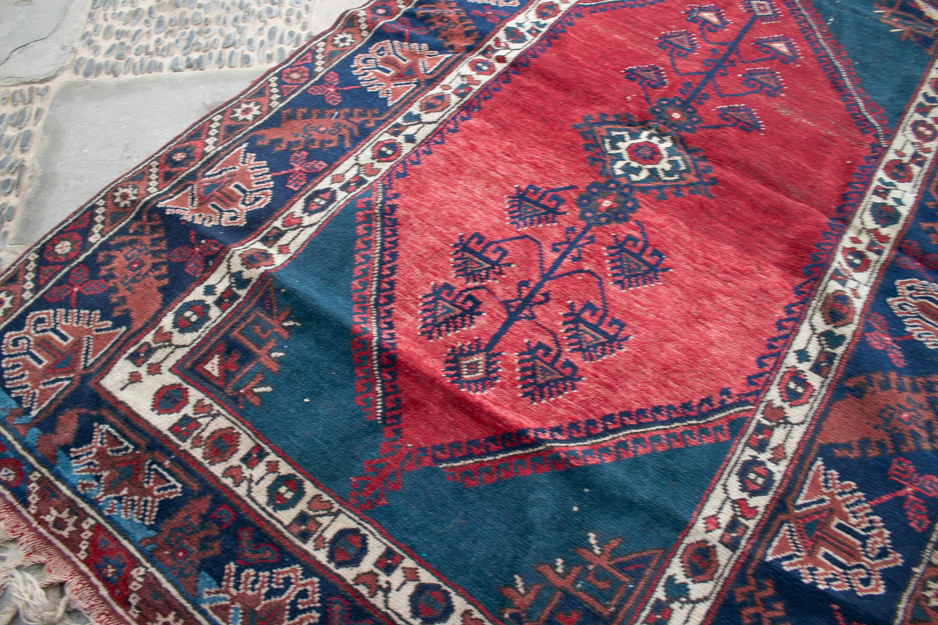 19th Century Turkish Kilim Wool Carpet Rug For Sale 3